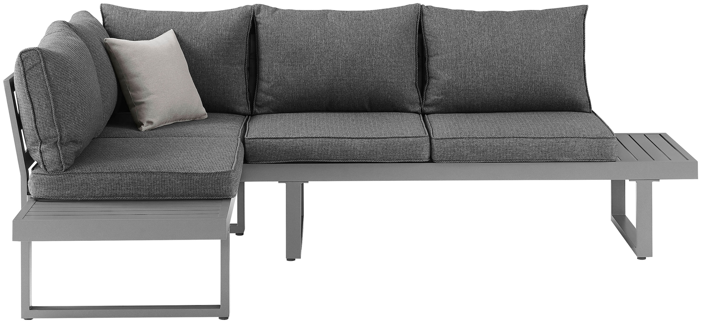 KONIFERA Gartenlounge-Set »Hamburg« Set, Tisch:100x60x60/40cm,abnehmbare Rückenlehnen ,individuell aufstellbar, 14 Stk. tlg. höhenverstellbarer Tisch, inkl. Schutzhülle, Aluminiumgestell