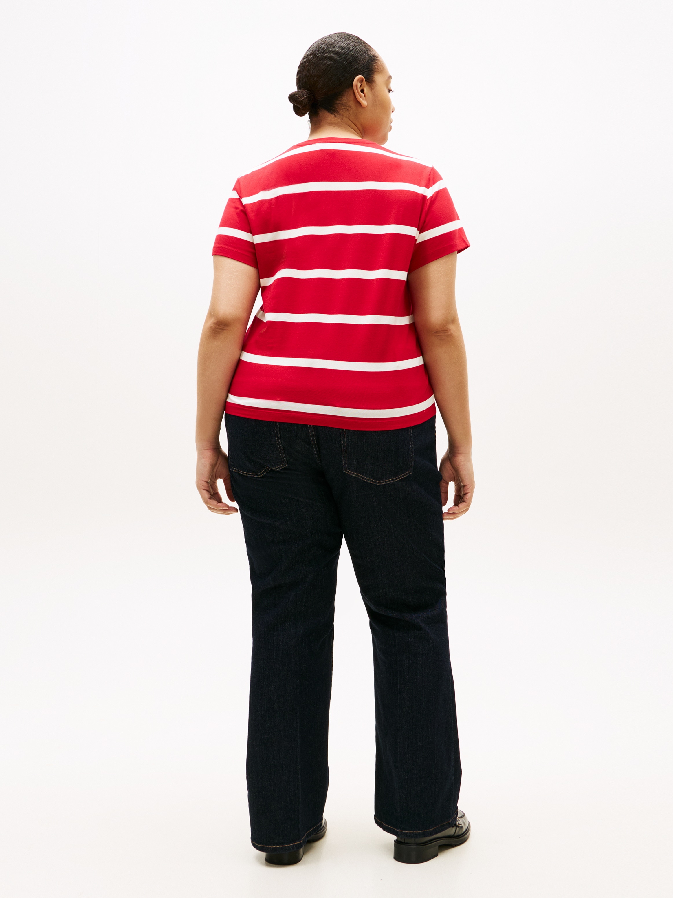 Tommy Hilfiger Curve Kurzarmshirt »CRV TH SCRIPT REG C-NK SS TEE« in grossen Grössen