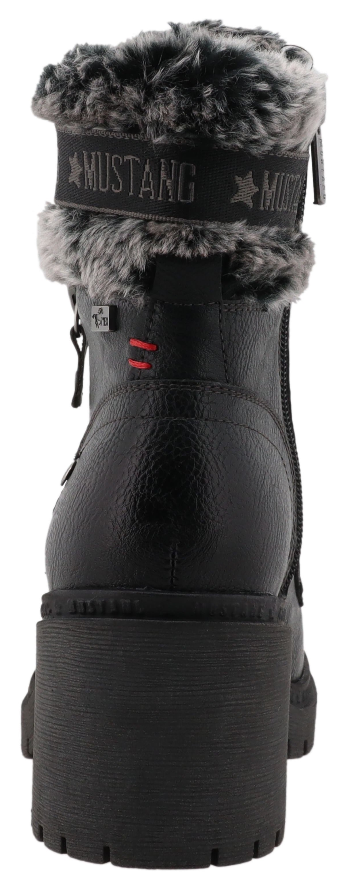 Mustang Shoes Bottes d'hiver »Leila«  bottes d'hiver avec col en fausse fourrure et talon bloc