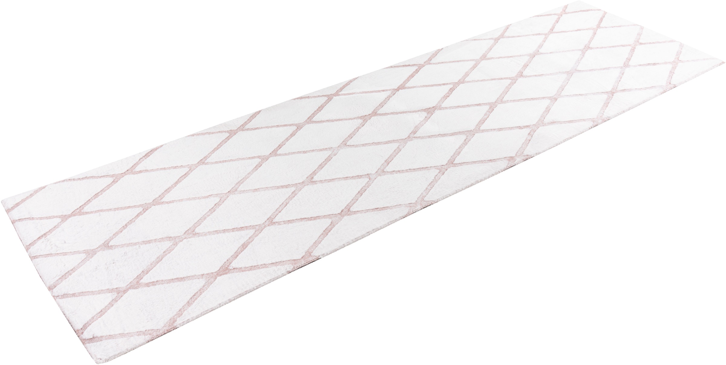 my home Läufer »Tilana« rechteckig 20 mm Höhe besonders weich durch Mikrofaser, Rauten-Design