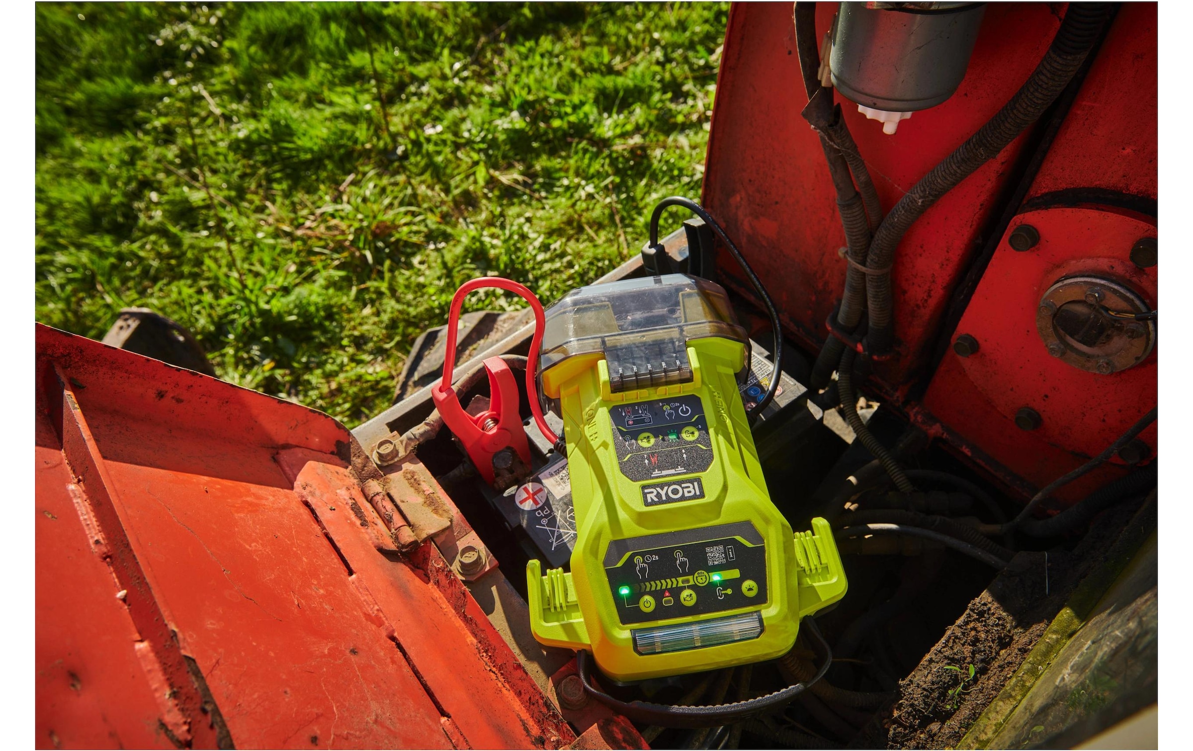 RYOBI Chargeur de batterie de voiture »Starterbatterie RJSC18«