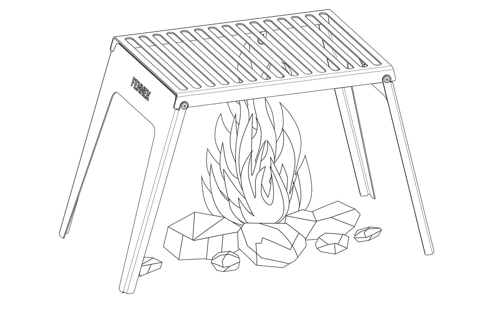 Fennek Grill Grille de barbecue »zu Hobo Premium, Edelstahl«