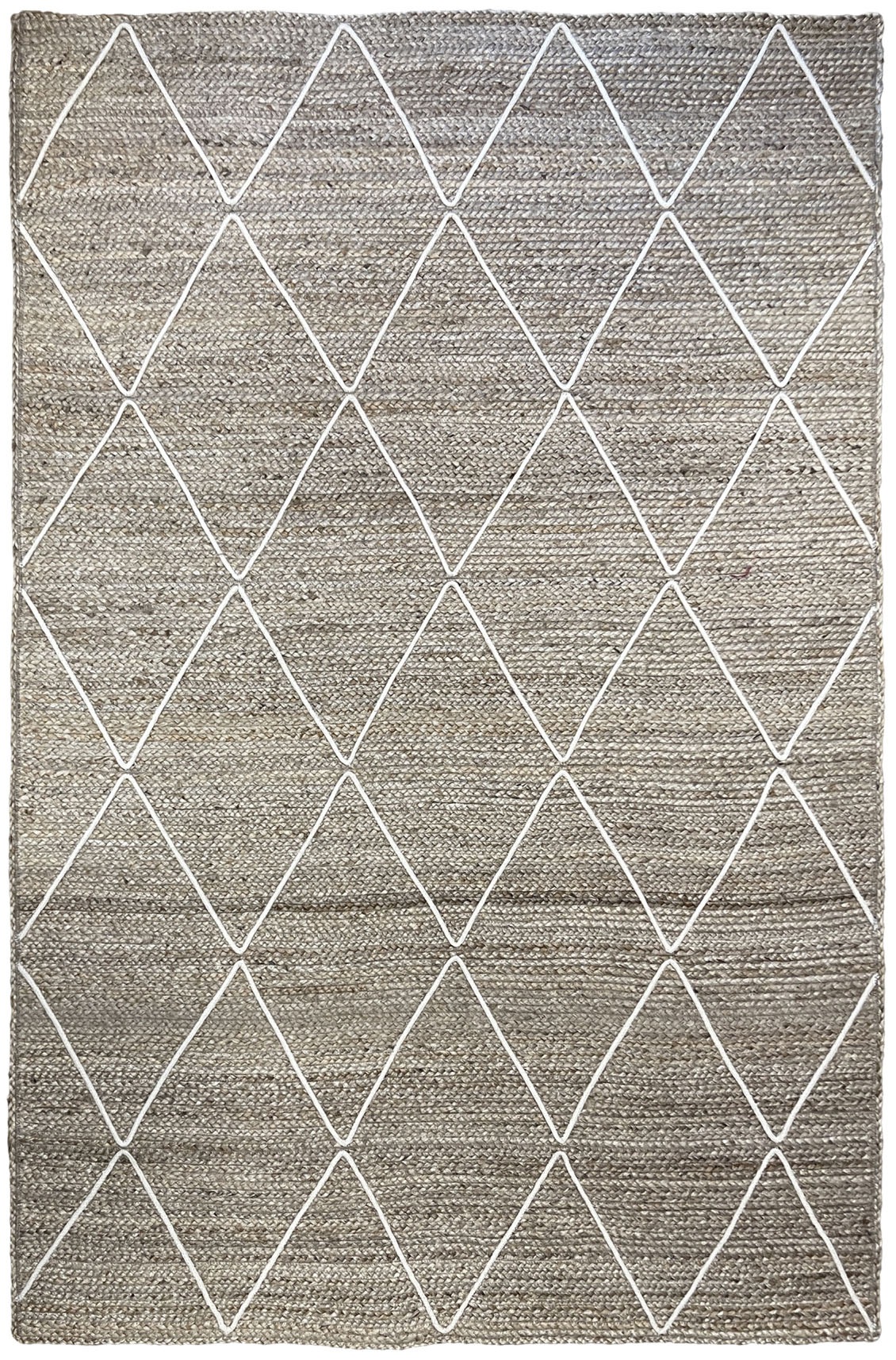 Myflair Möbel & Accessoires Teppich »Juna Essence« rechteckig 10 mm Höhe Juteteppich, handgeflochten, meliert, Rauten Muster, auch als Läufer