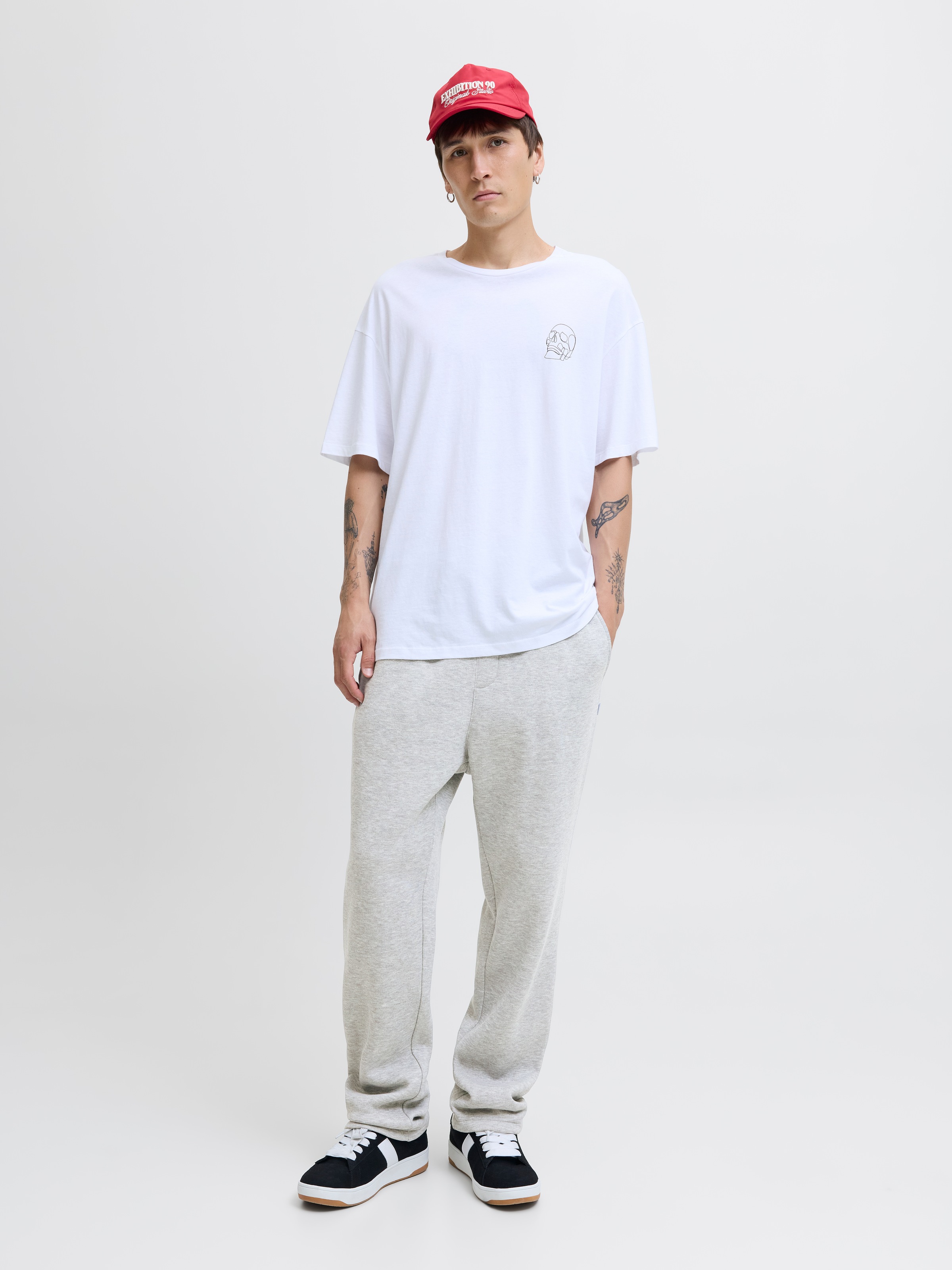 Jack & Jones Pantalon sweat »JPSTKANE BRADLEY UNCUFFED SWT PANTS NOOS«  mélange de matières, coupe décontractée
