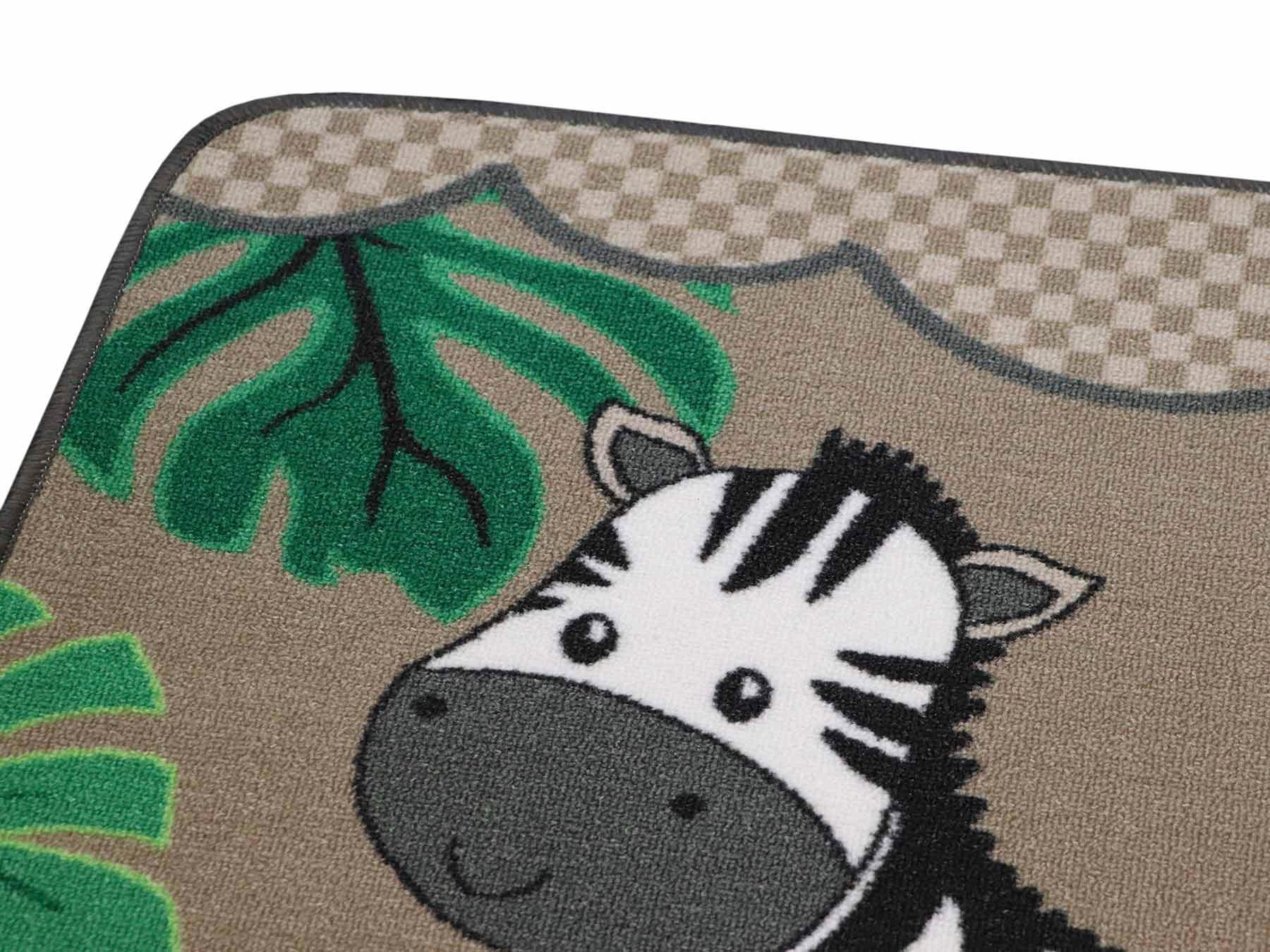 Primaflor-Ideen in Textil Kinderteppich »SAFARI, Made in Belgium« rechteckig 5 mm Höhe Motiv Tiere der Savanne, Kinderzimmer