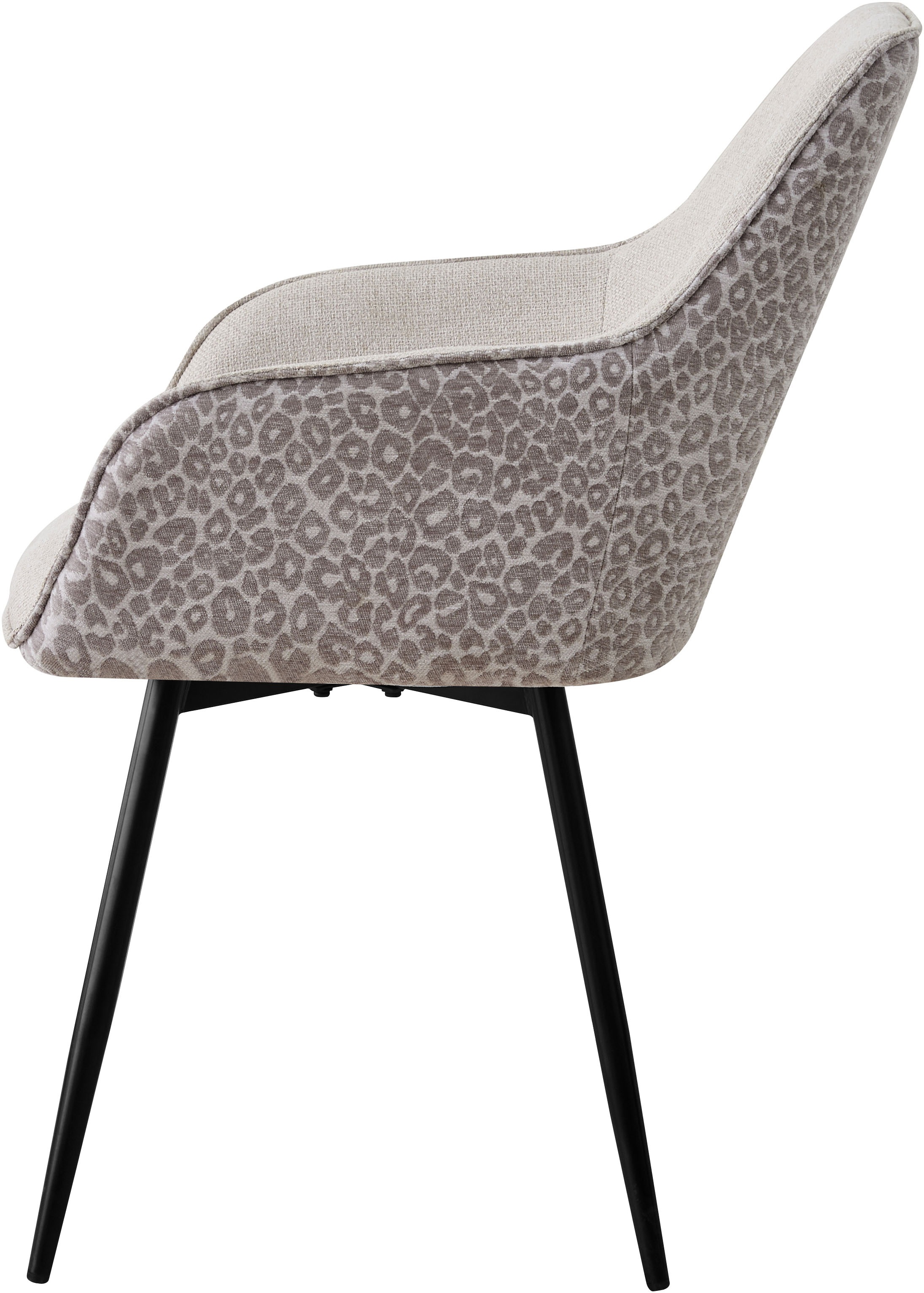 GOODproduct Esszimmerstuhl »Lincoln« (Set) 2 Stk.moderner Stuhl mit Leopardenlook, Webstoff und 360°-Drehfunktion