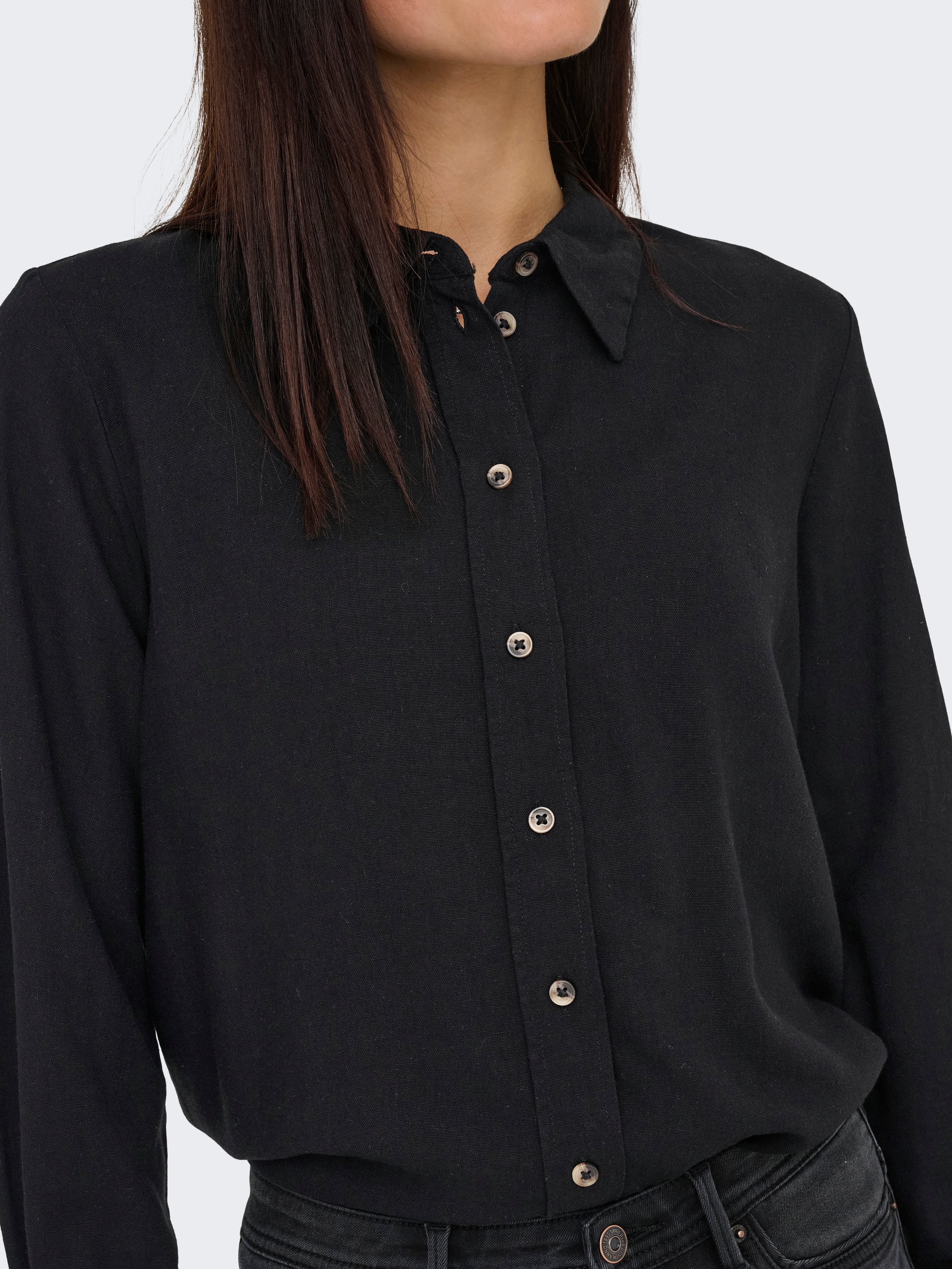 JDY Hemdbluse »JDYSAY L/S LINEN LOOSE SHIRT WVN NOOS«