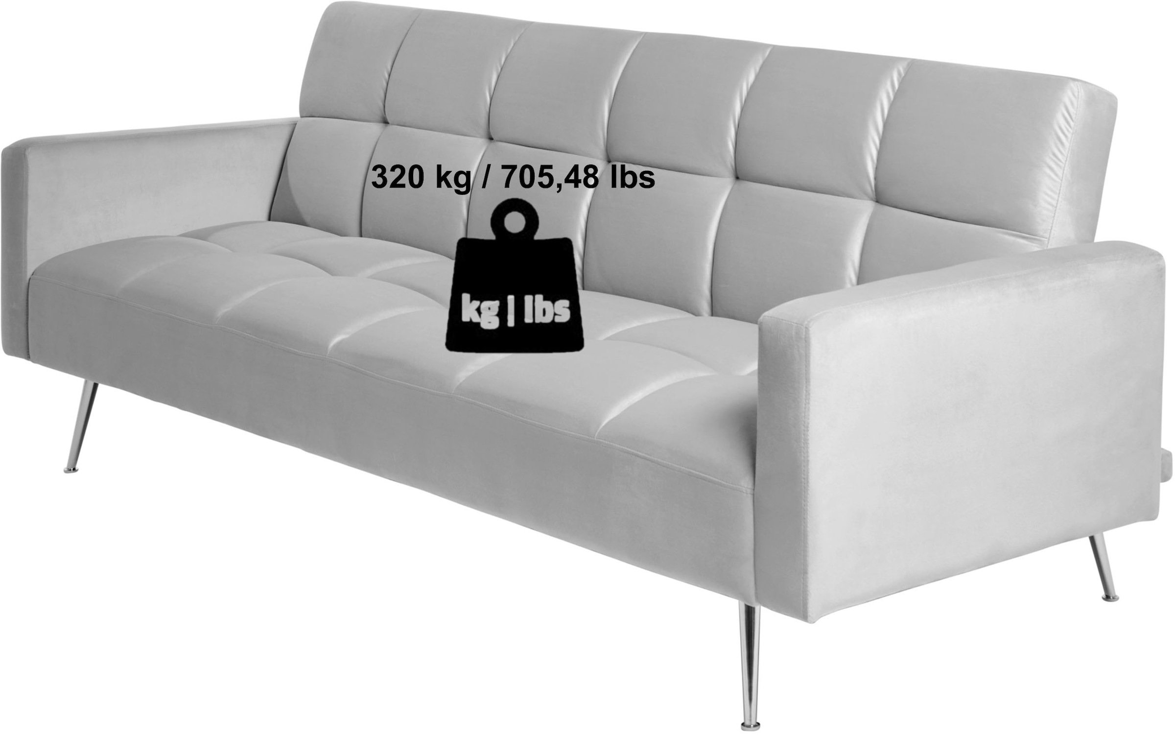 Jahnke Schlafsofa »CHILLAX POSH« mit Schlaffunktion, edler Samtstoff & Füsse im Gold-Look, Breite 213 cm