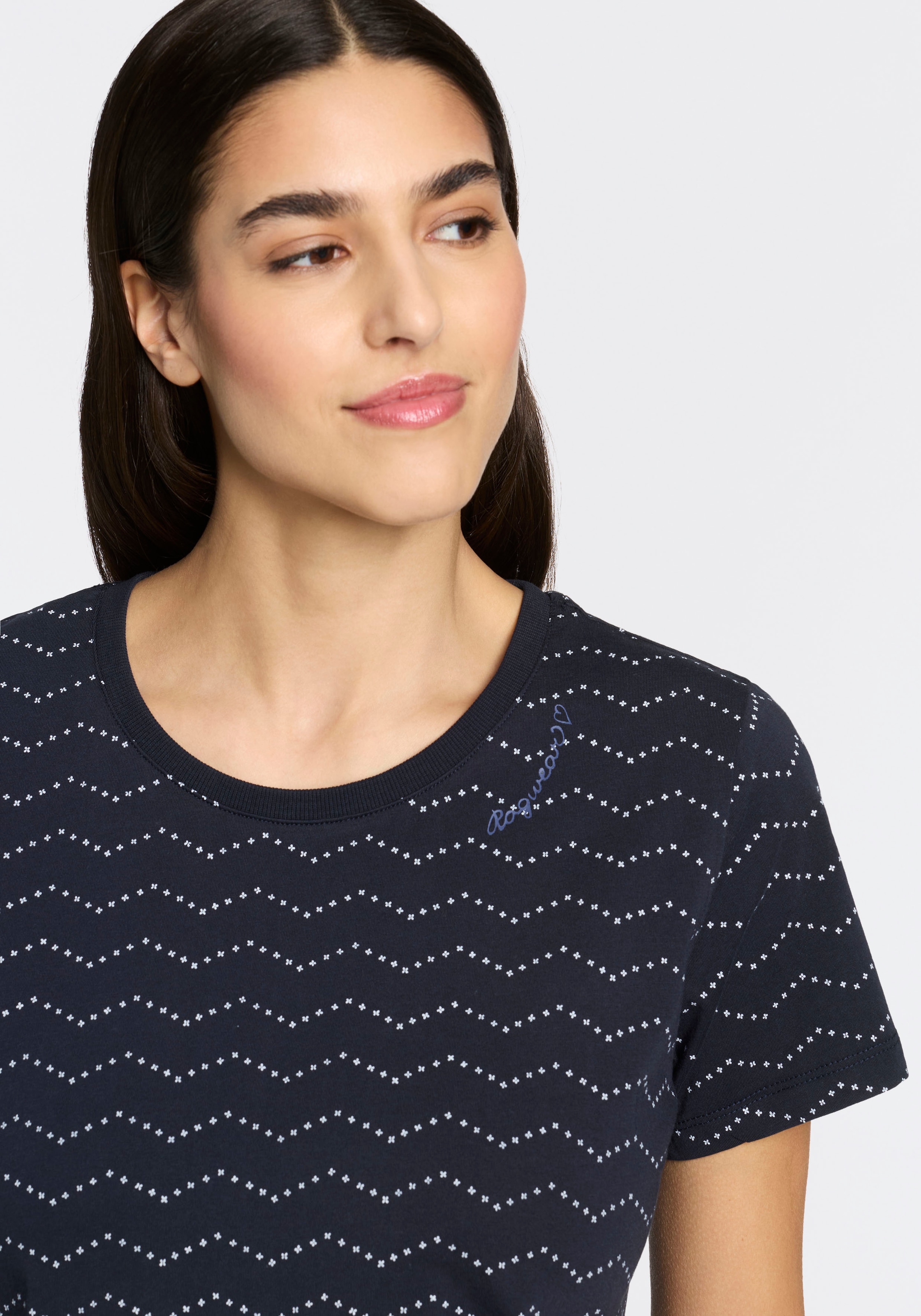 Ragwear T-shirt à manches courtes »MINTTA ZIG ZAG O« avec inscription logo