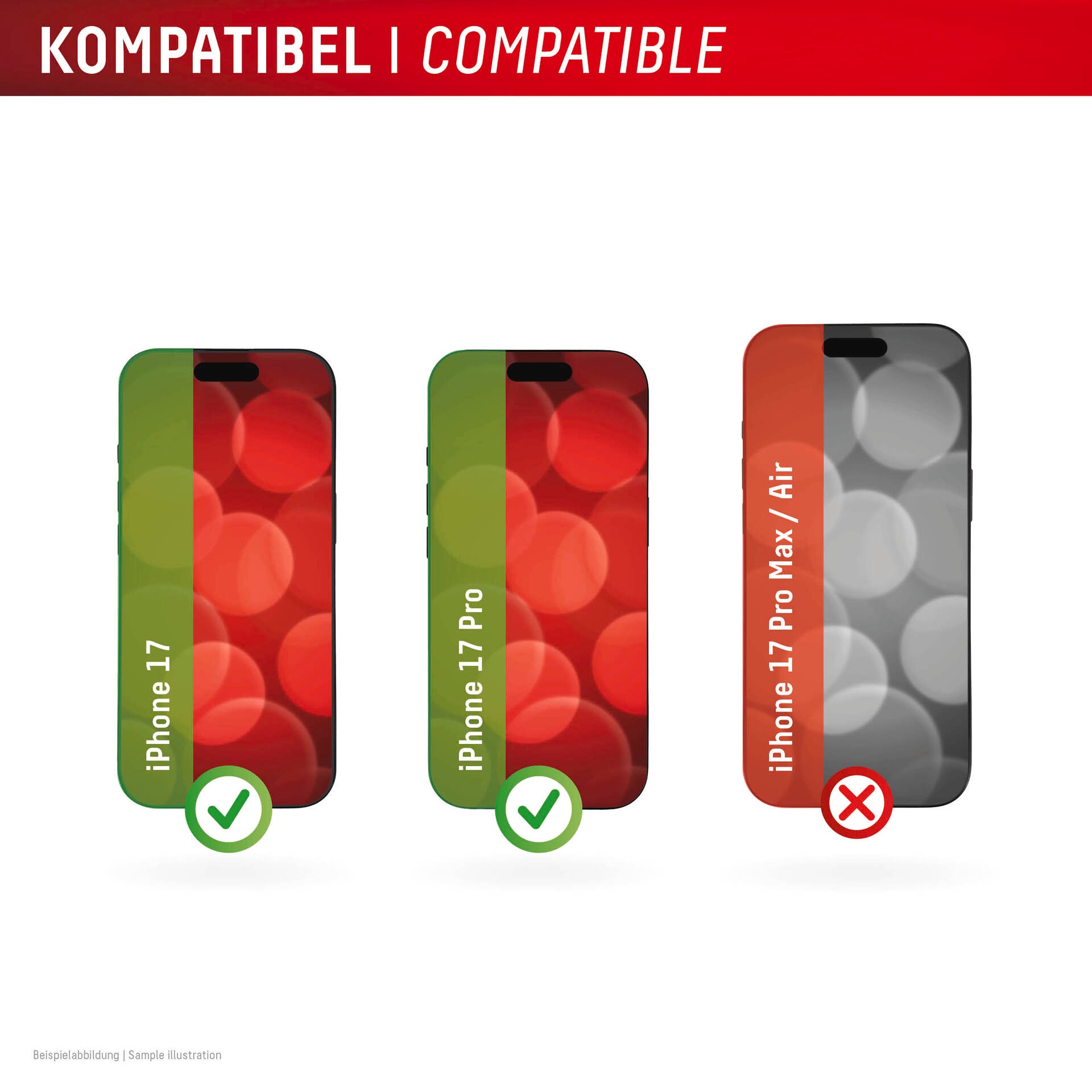 Displex Verre de protection d'écran »Privacy Glass Screen Protector« für Apple iPhone 17;Apple iPhone 17 Pro Displayschutzfolie, Schutzfolie, Bildschirmschutz, kratz- & stossfest