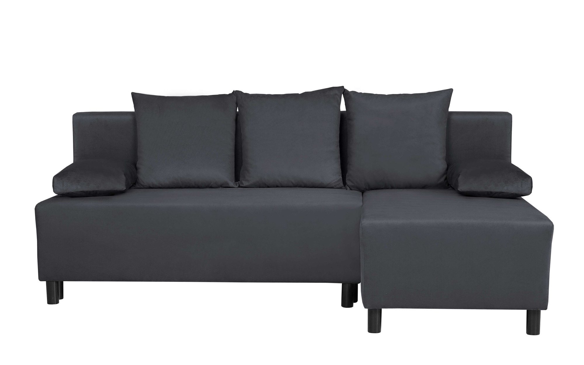 Home affaire Ecksofa »IWALANI, Schlafsofa mit Bettkasten, Recamiere beidseitig montierbar« L-Form, B/T/H 199/135/83 cm, Struktur weich & Velvet
