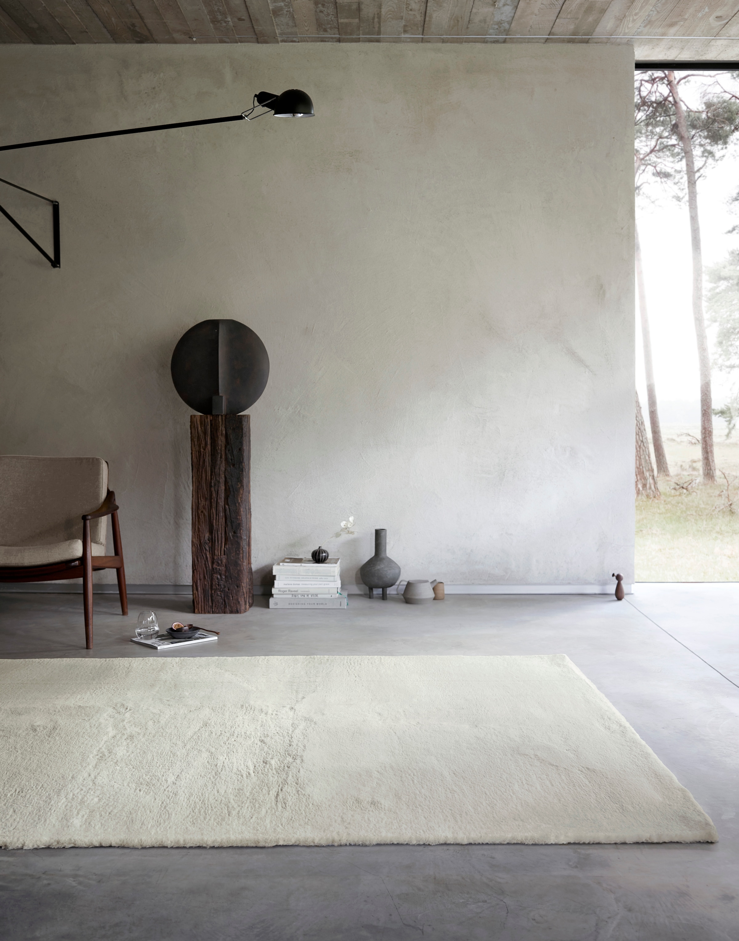 Wecon home Basics Tapis à poils longs »Anna« Rectangulaire 25 mm Höhe Wohnzimmer, Schlafzimmer, Felloptik, sehr weich und flauschig, Uni