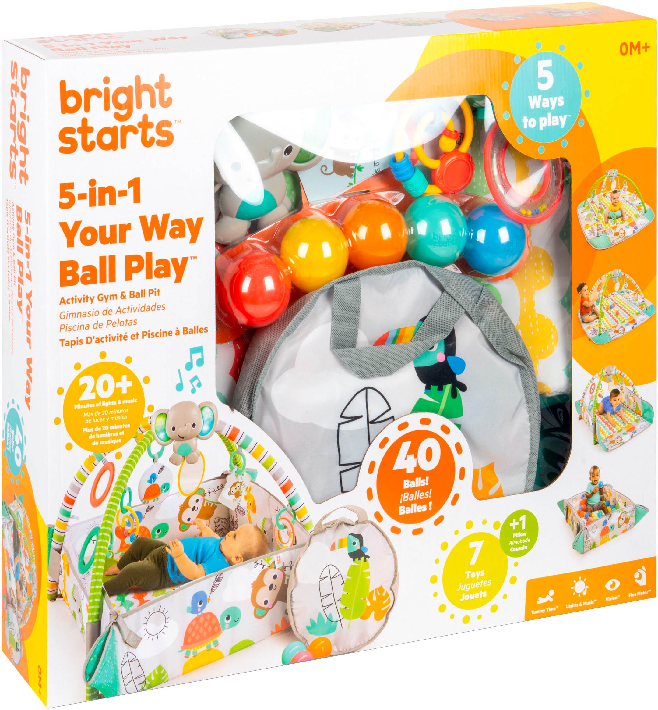 Bright Starts Spielbogen »5-in-1 Your Way Ball Play™ Activity Gym & Ball Pit - Totally Tropical™« mit Licht und Sound