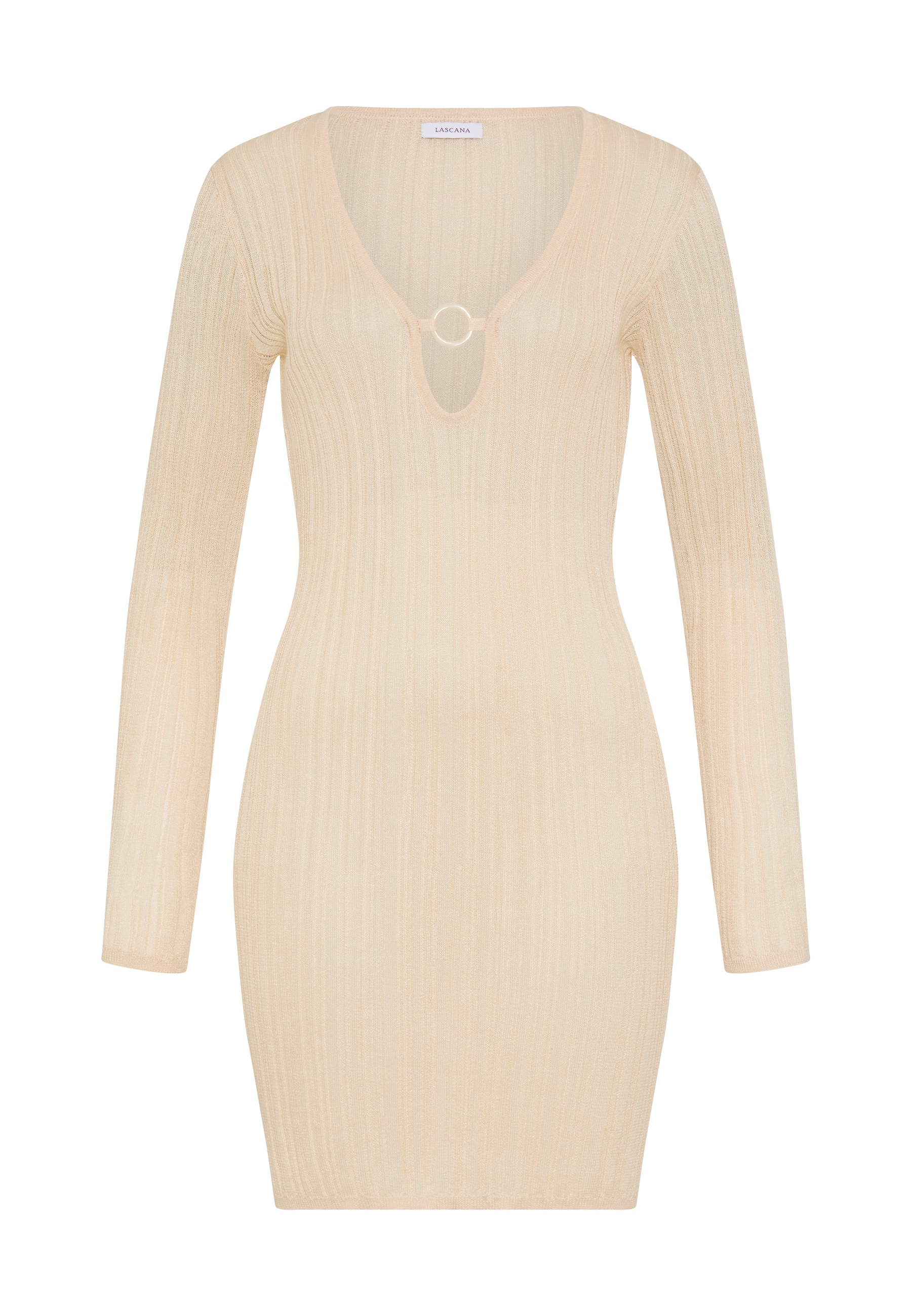 LSCN by LASCANA Robe de plage robe tricotée à manches longues, cover-up, robe de plage