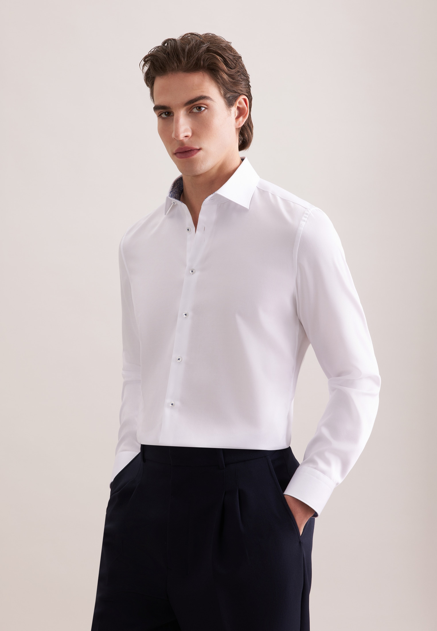 seidensticker Businesshemd »Schwarze Rose« Slim 1/1 Kentkragen Uni