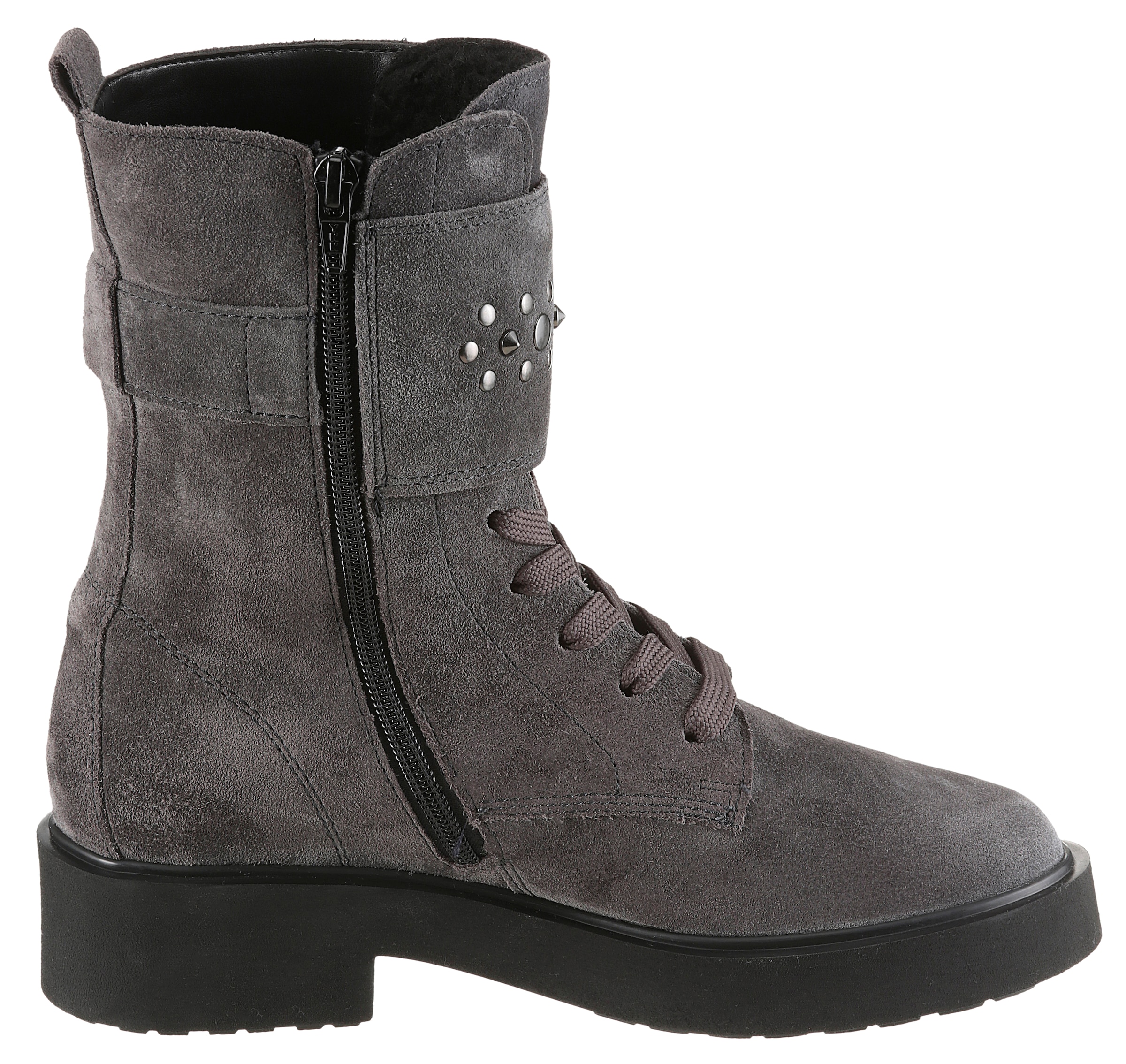 Gabor Bottes d'hiver  talon bloc, boots à lacets, bottine à lacets avec clous