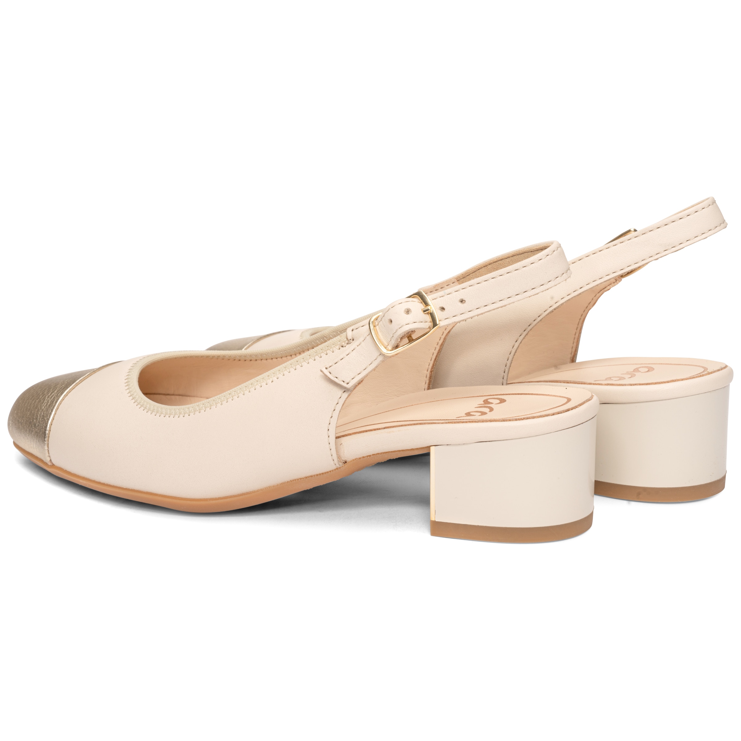 Ara Pompes à sling »NIZZA«  Talons blocs, chaussures de fête, chaussures de soirée, garniture contrastée