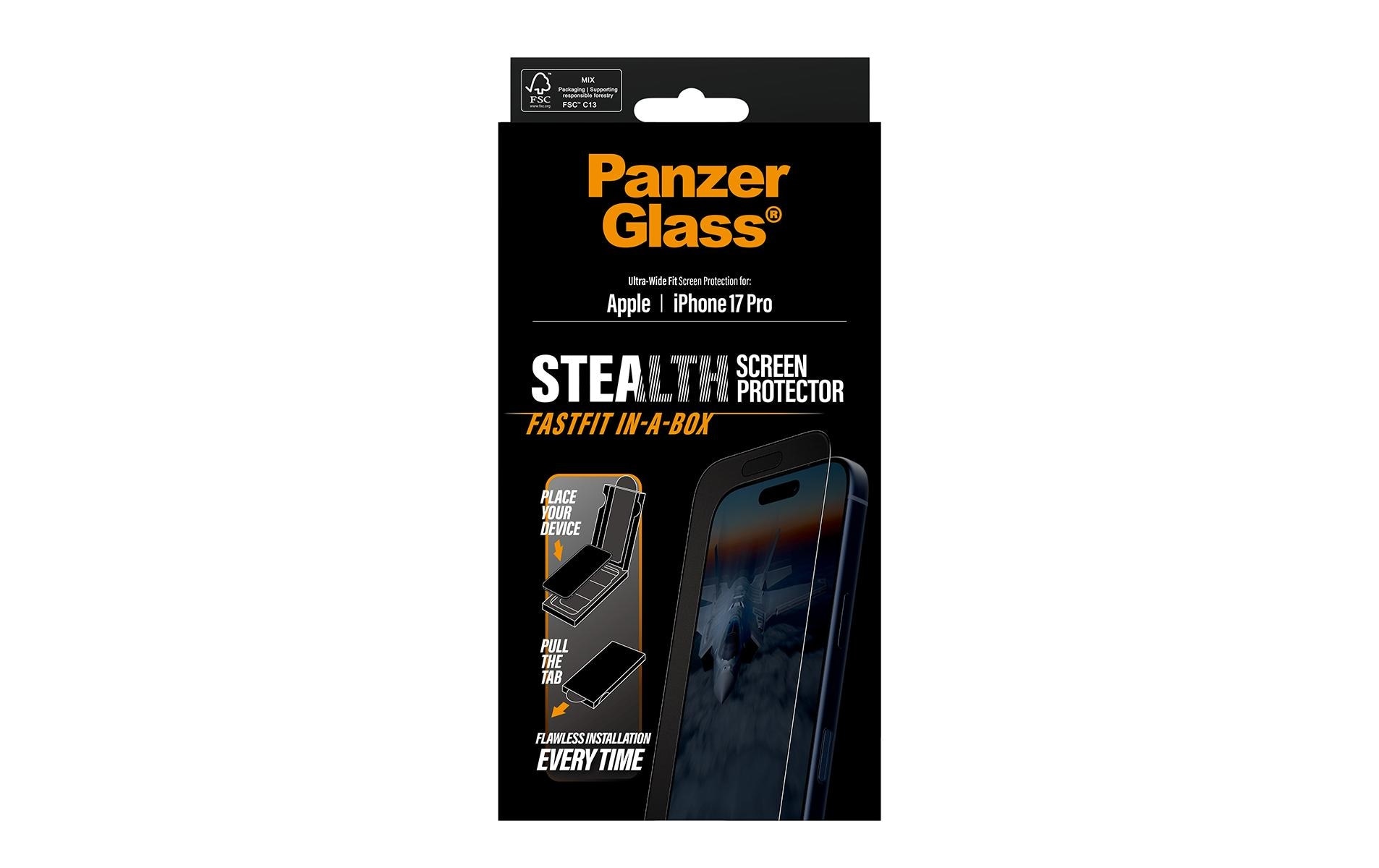 PanzerGlass Film de protection d'écran »Stealth Ultra Wide Fit iPhone 17 Pro« für iPhone 17 Pro