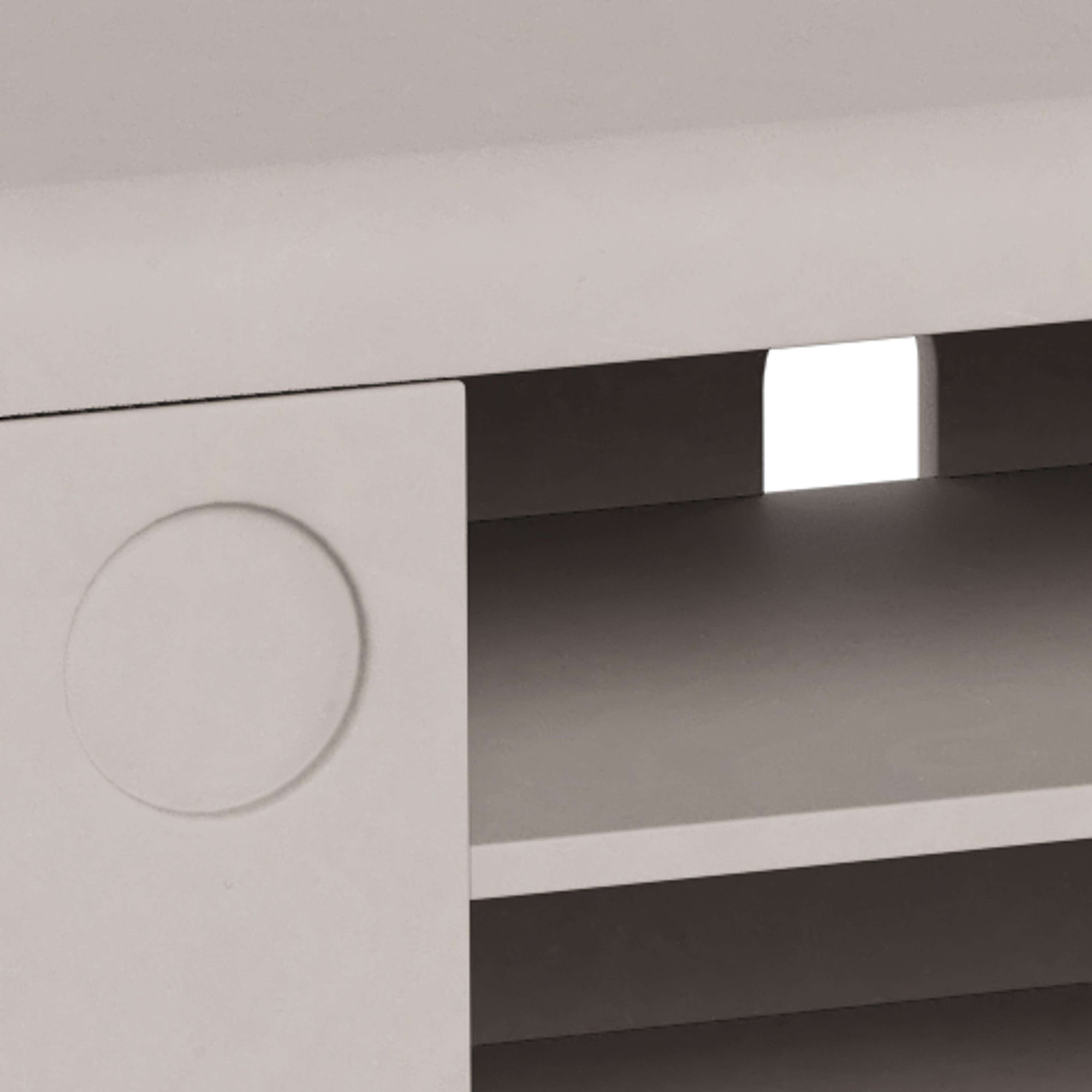 ACTONA GROUP Meuble TV »Magee - eleganter TV- Tisch für das moderne Wohnzimmer« Peint en gris chaud. 2 compartiments et 3 étagères