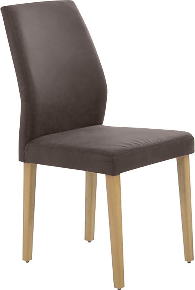 K+W Komfort & Wohnen Chaise à 4 pieds »6193« () avec pieds en bois massif chêne sauvage, dossier courbé