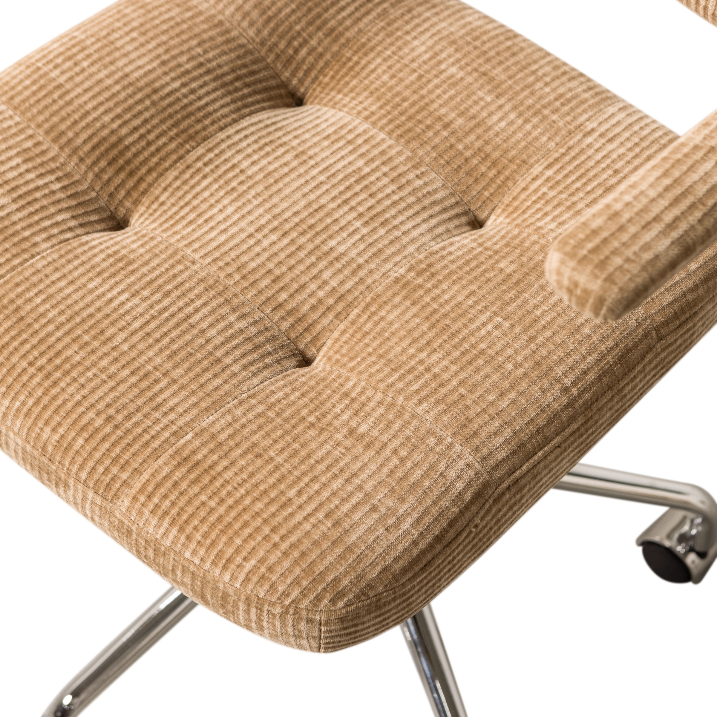 WOOOD Chaise pivotante »Kova mit Rippenstoff-Bezug höhenverstellbar, B 54 x T 60 x H 87 cm« () Pivotant, haute résistance à l'usure, capacité de charge 125 kg