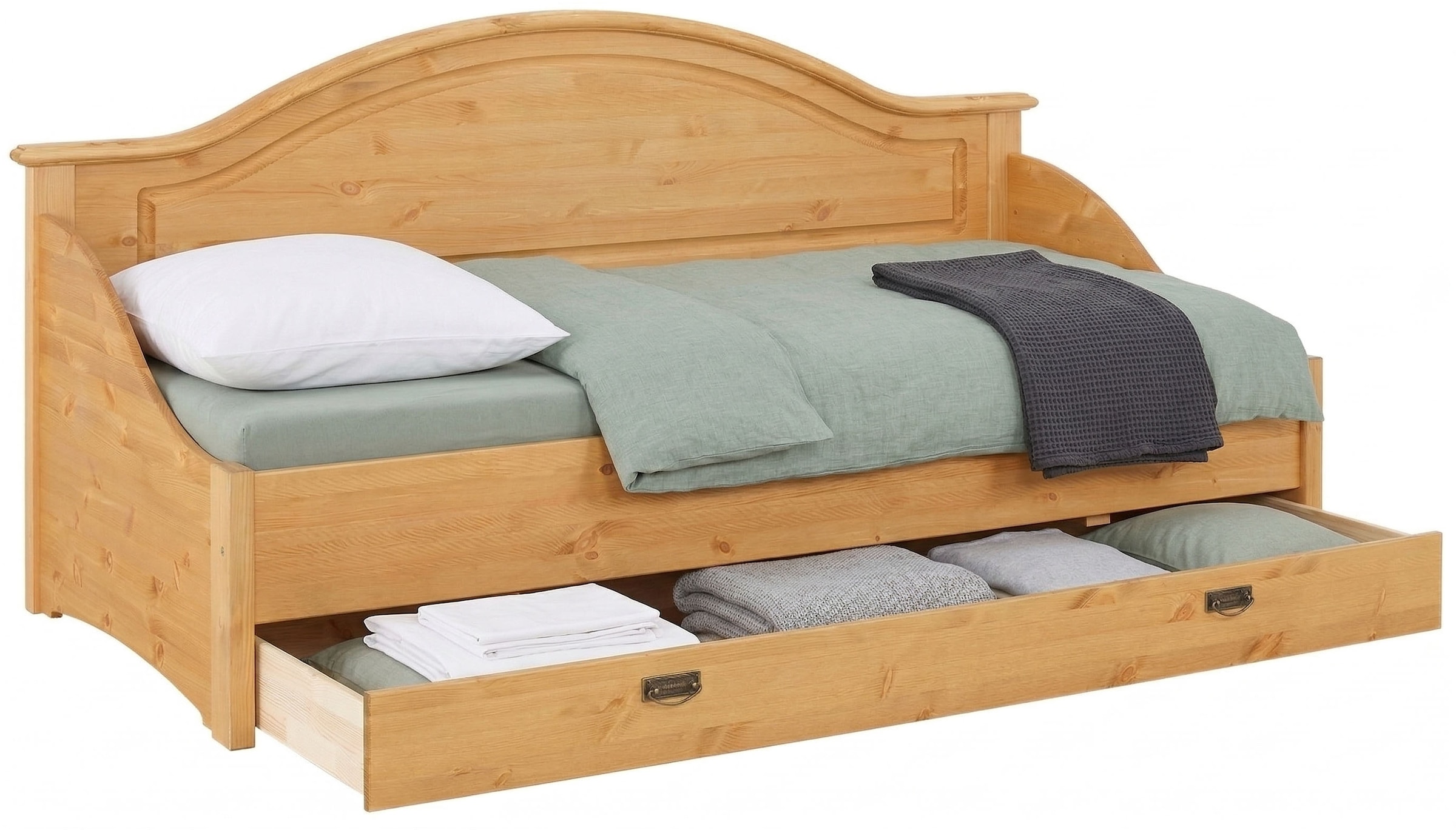 GOODproduct Lit de jour »Konrad« stabile Konstruktion aus massiver Kiefer, mit Rollrost