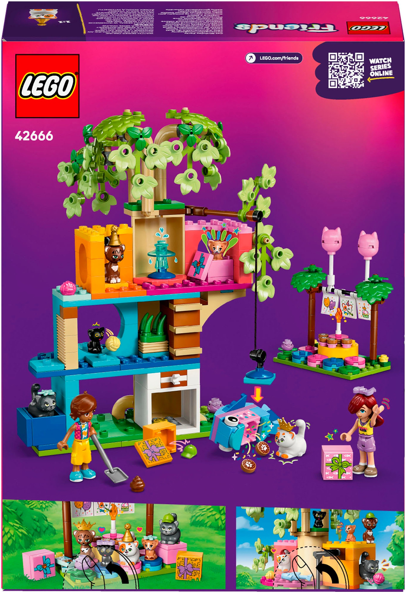 LEGO® Pions de construction »Katzengeburtstagsparty & Baumhaus (42666), LEGO Friends« Made in Europe