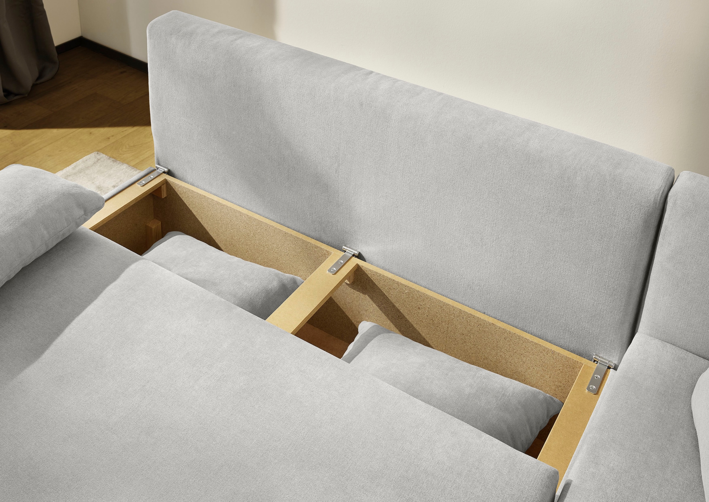 Jockenhöfer Gruppe Ecksofa »Nivaris L-Form, B: 197 cm« mit Schlaffunktion & Bettkasten, Unser Dauertiefpreis