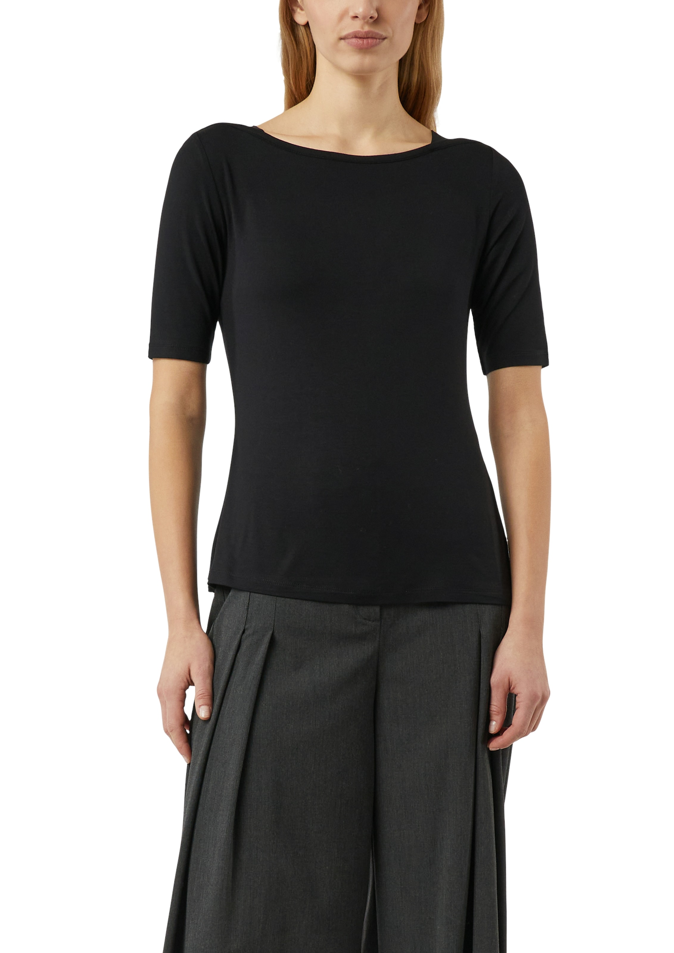 Comma T-Shirt halbarm, mit U-Boot.Ausschnitt