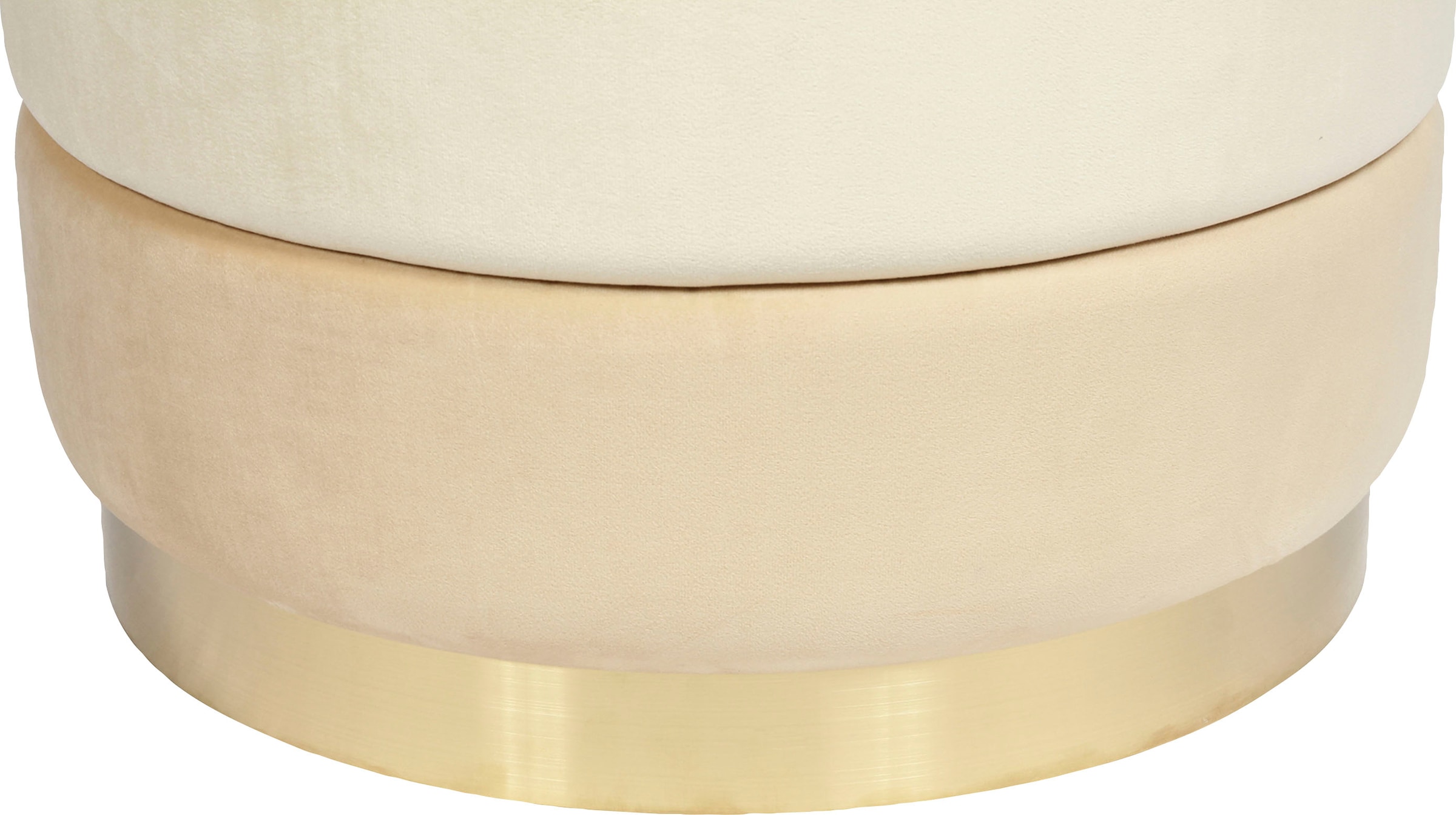 Kayoom Sitzhocker »Hocker Elyse, Edler Touch durch goldenen Sockel« 1 Stk. tlg. samtweich, hochwertig, Perfekt aufeinander abgestimmte Farben