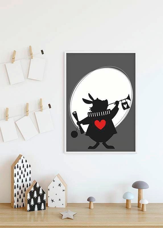 Komar Image »Alice Rabbit« 1 cuis tlg. Wandbild zur Dekoration im Kinderzimmer - ohne Rahmen