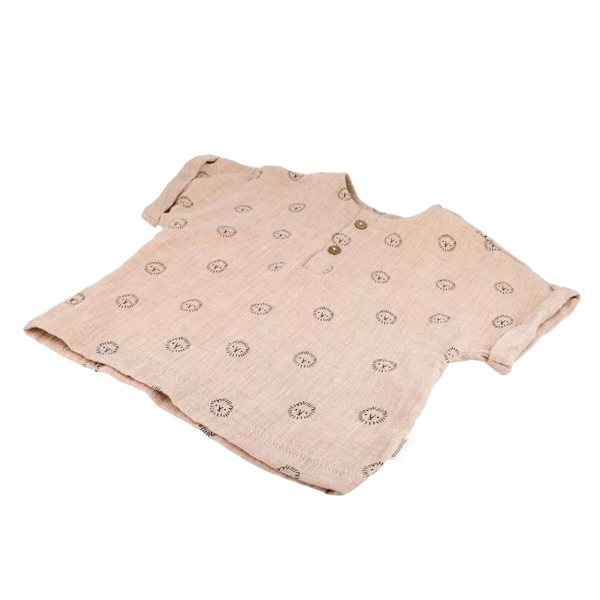 MAXIMO Chemise à manches longues 1 Beigemeliert, Löwe, Musselin, Kurzarm-Hemd, Baby Boy
