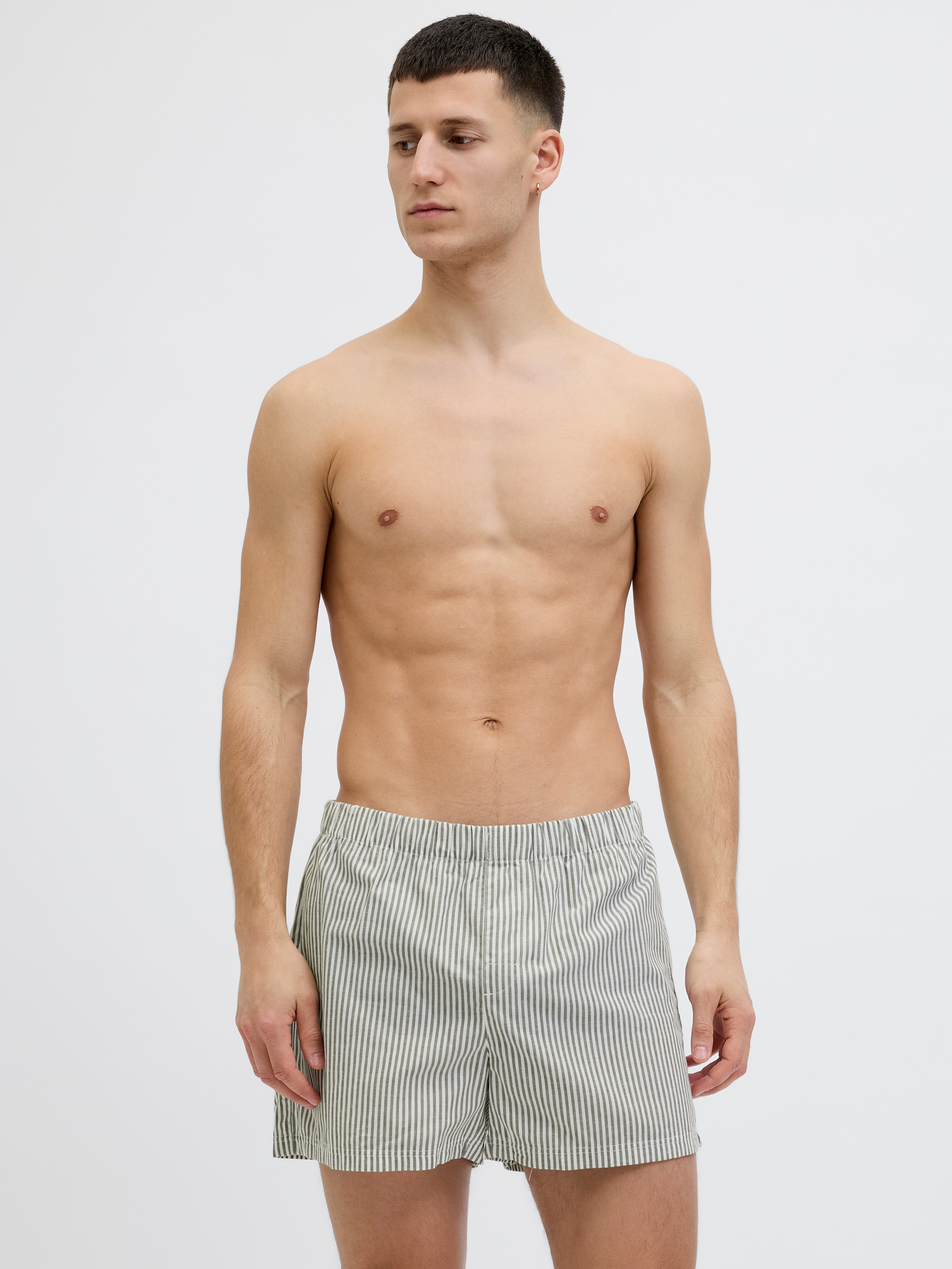 Jack & Jones Boxers »JACMILANO WOVEN BOXERS 3 PACK NOOS« Packung, 3 cuis Baumwolle, elastisches Bündchen