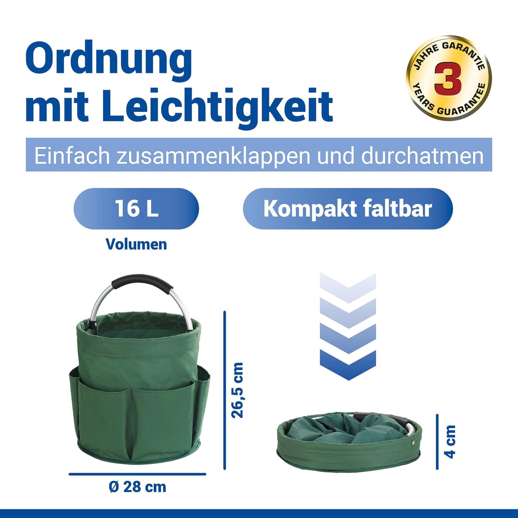 Maximex Organizer »Universal-Reinigungs-Caddy« Allzweckkorb mit 6 Aussentaschen, ideal für Haushalt, Garten & Camping