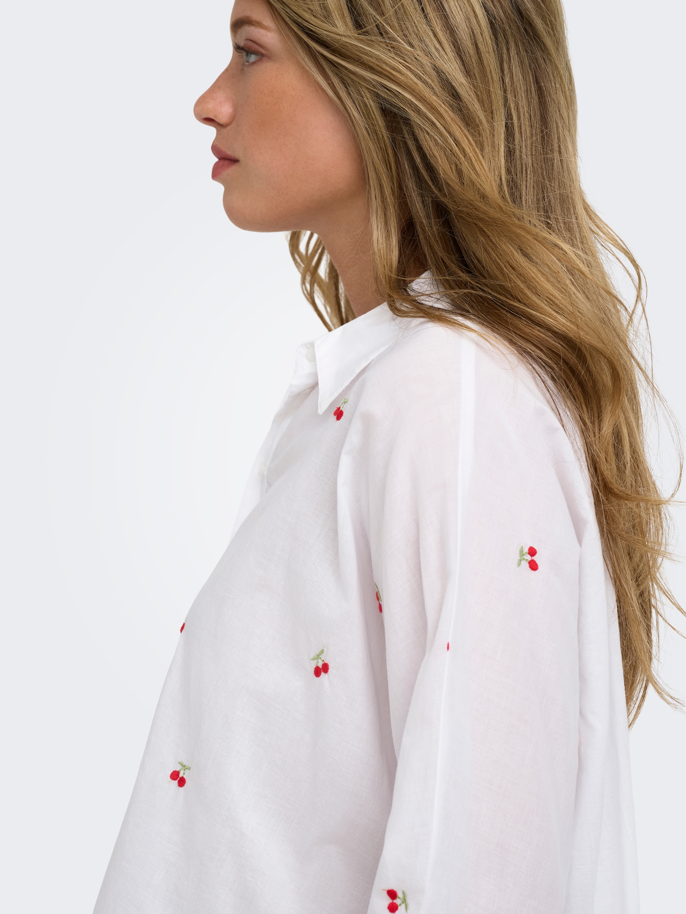 ONLY Blouse chemise »ONLNEW LINA GRACE LS EMB SHIRT NOOS WVN«