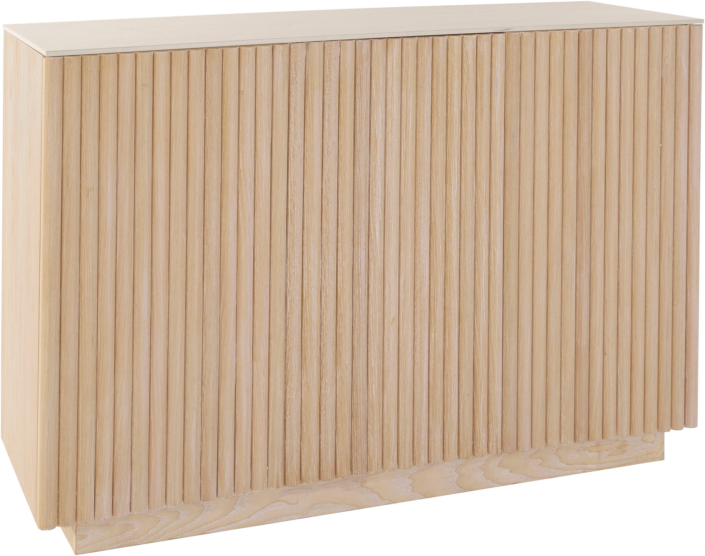 homsy by Ana Johnson Sideboard »Solva« Holzoptik aus Esche, geriffelte Front, Keramikplatte, Breite 119 cm