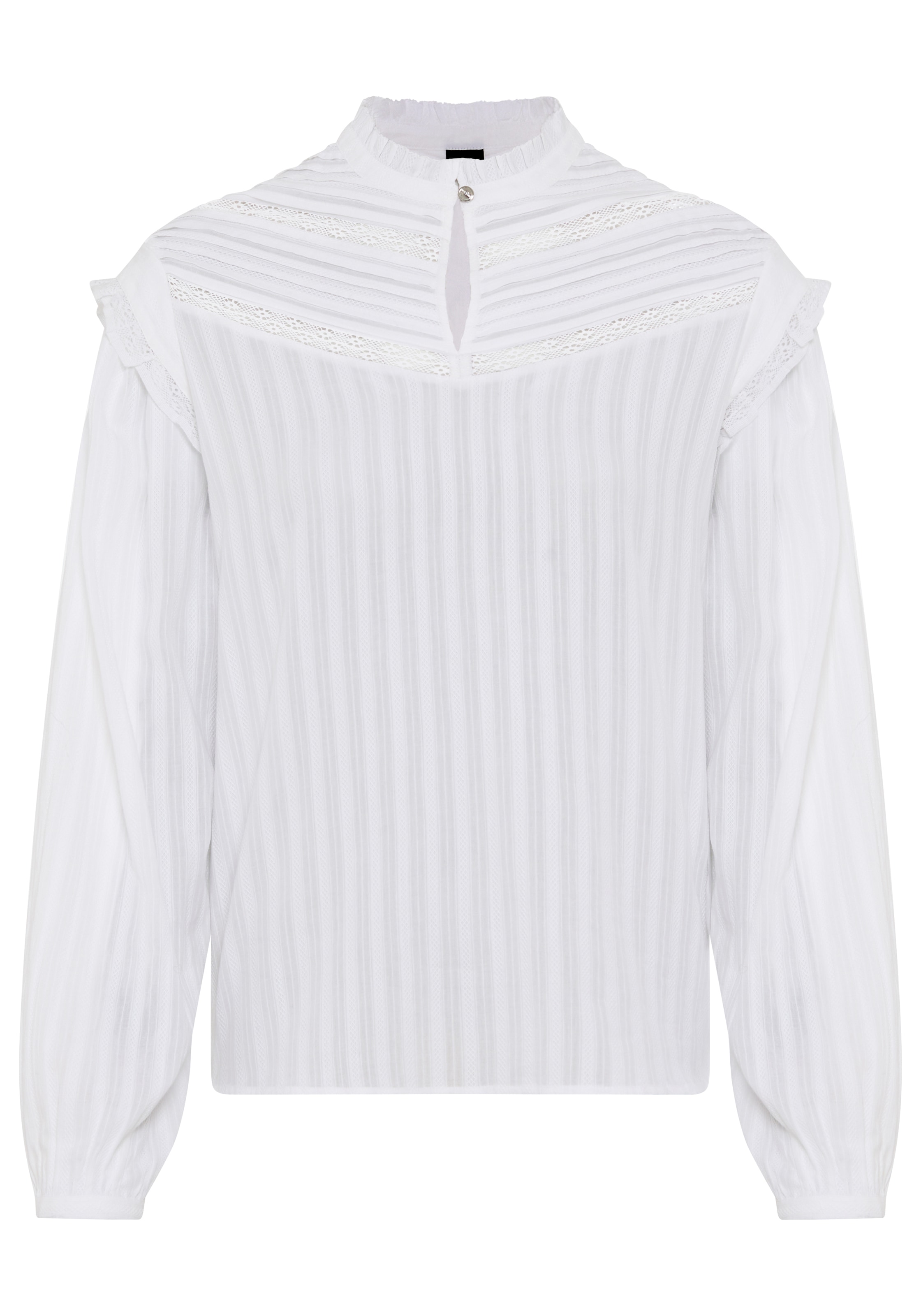 BOSS ORANGE Blouse à enfiler »Bancet Premium Damenmode« mit Stehkragen & Spitze