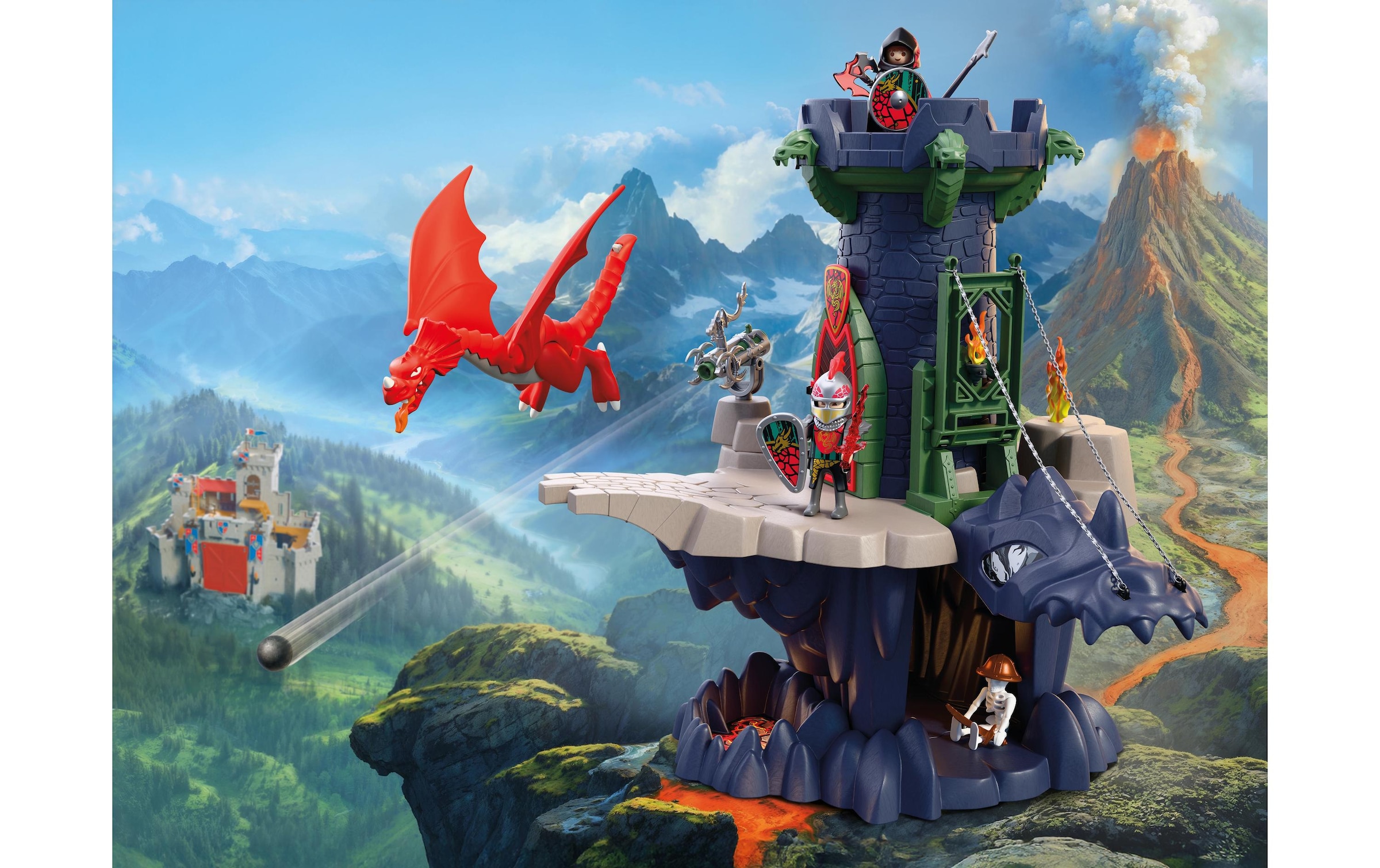Playmobil® Jeu de construction »Drachenritterturm (72113), Knights« fabriqué en Europe