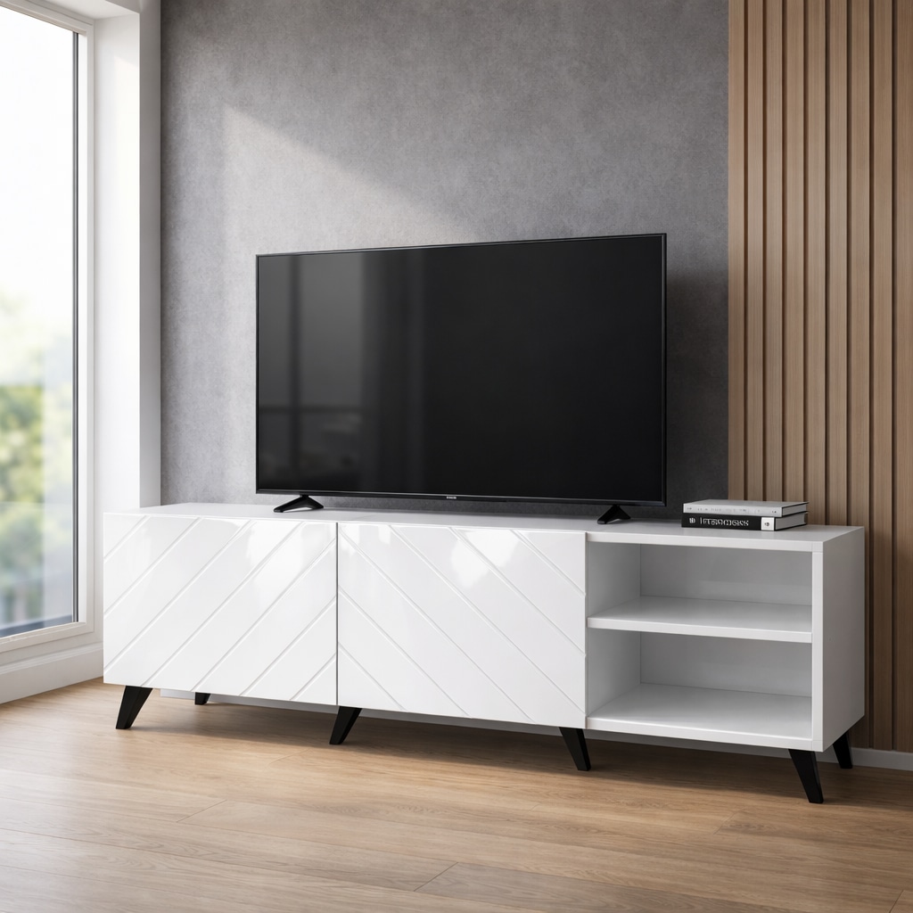 GOODproduct Lowboard »HOLLY 1.5, TV-Board, TV-Kommode, TV-Schrank, TV-Unterschrank, TV-Möbel« Modernes lackiertes Hochglanz TV-Board, grifflos, Breite 150 cm