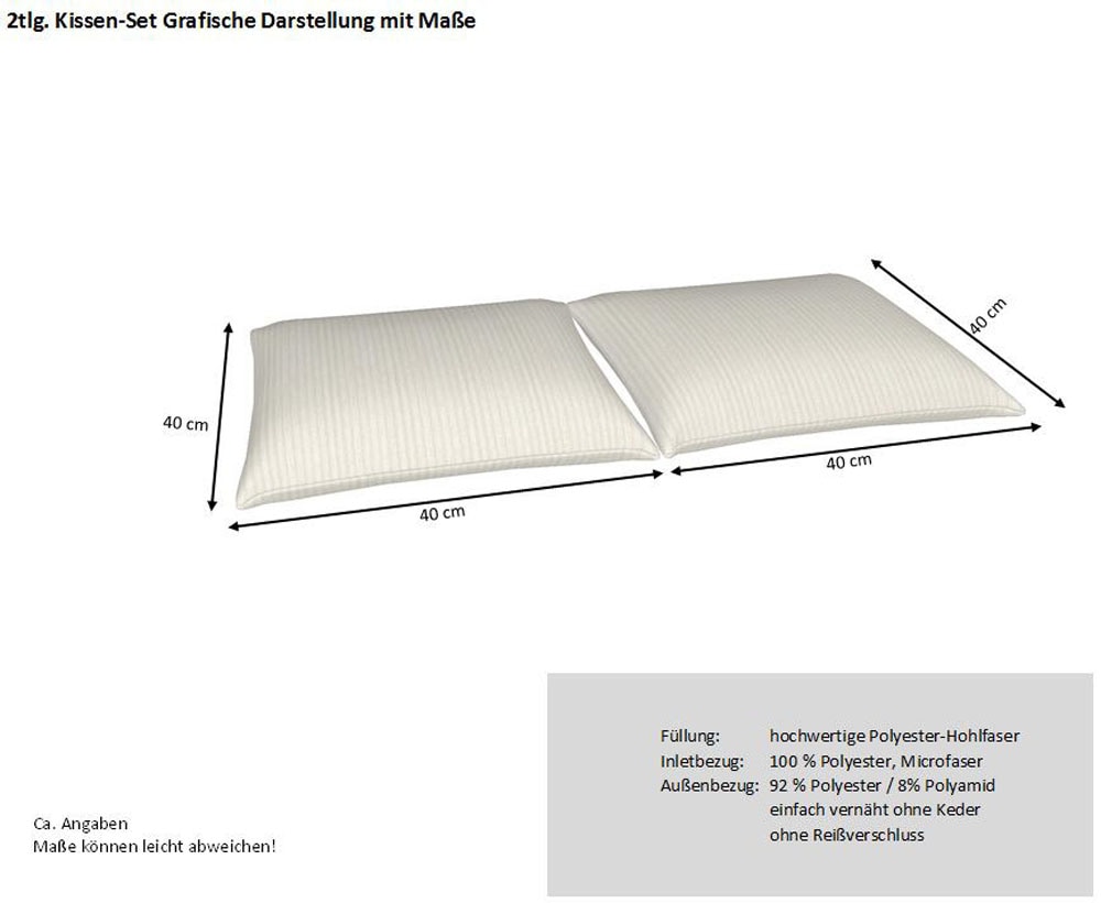 hapo Coussin décoratif »Hana, 2er Kissenset« Super Softflocken