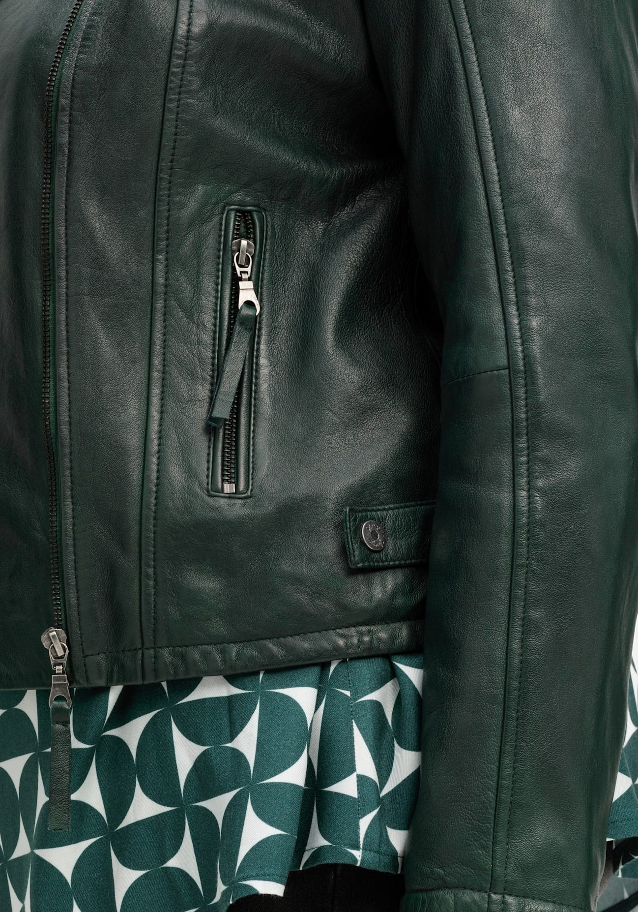 Sheego Veste en cuir ohne Kapuze