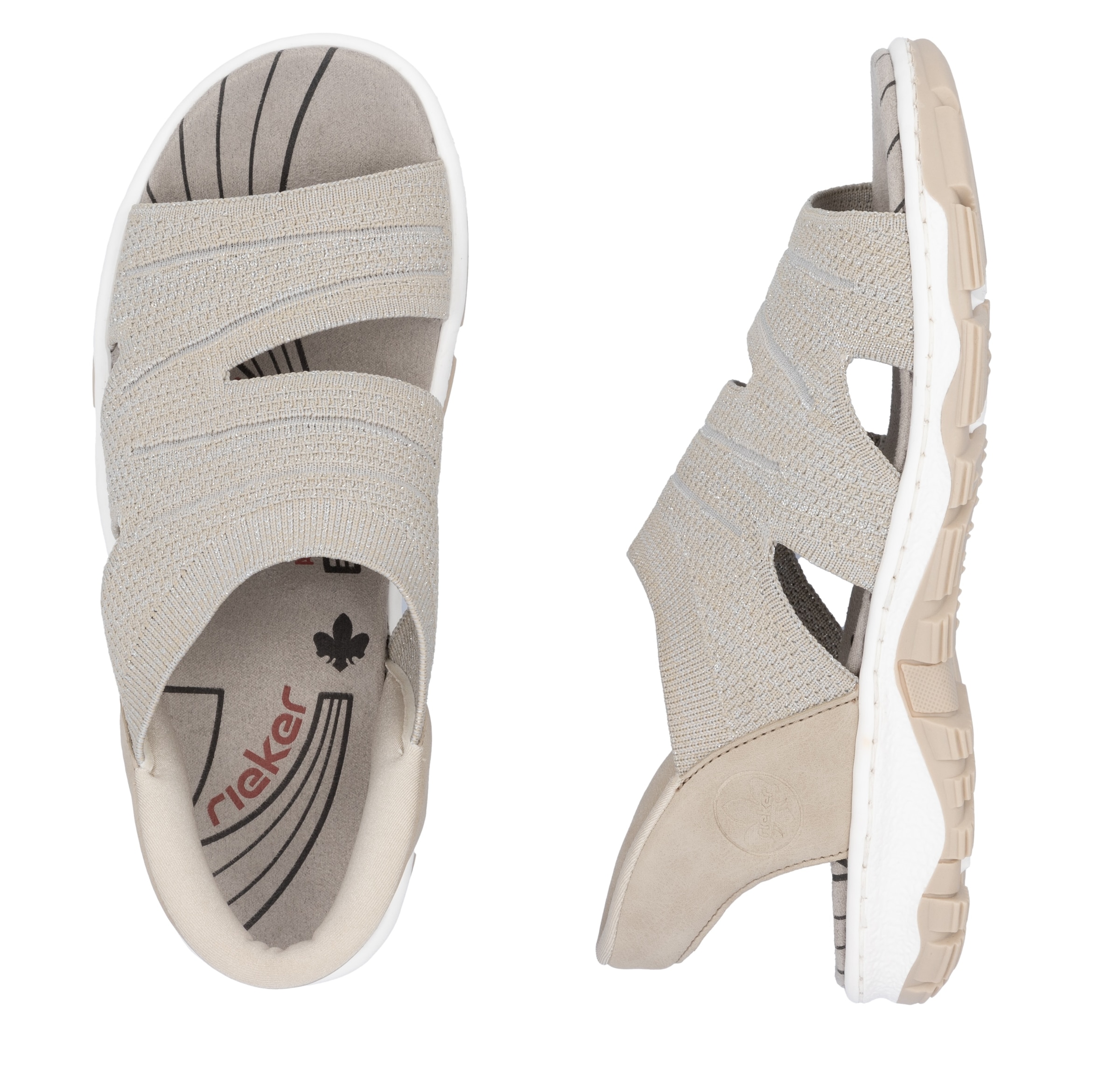 Rieker  Trekkingsandale, Outdoorsandale, Sommerschuh mit Elastik-Einschlupf