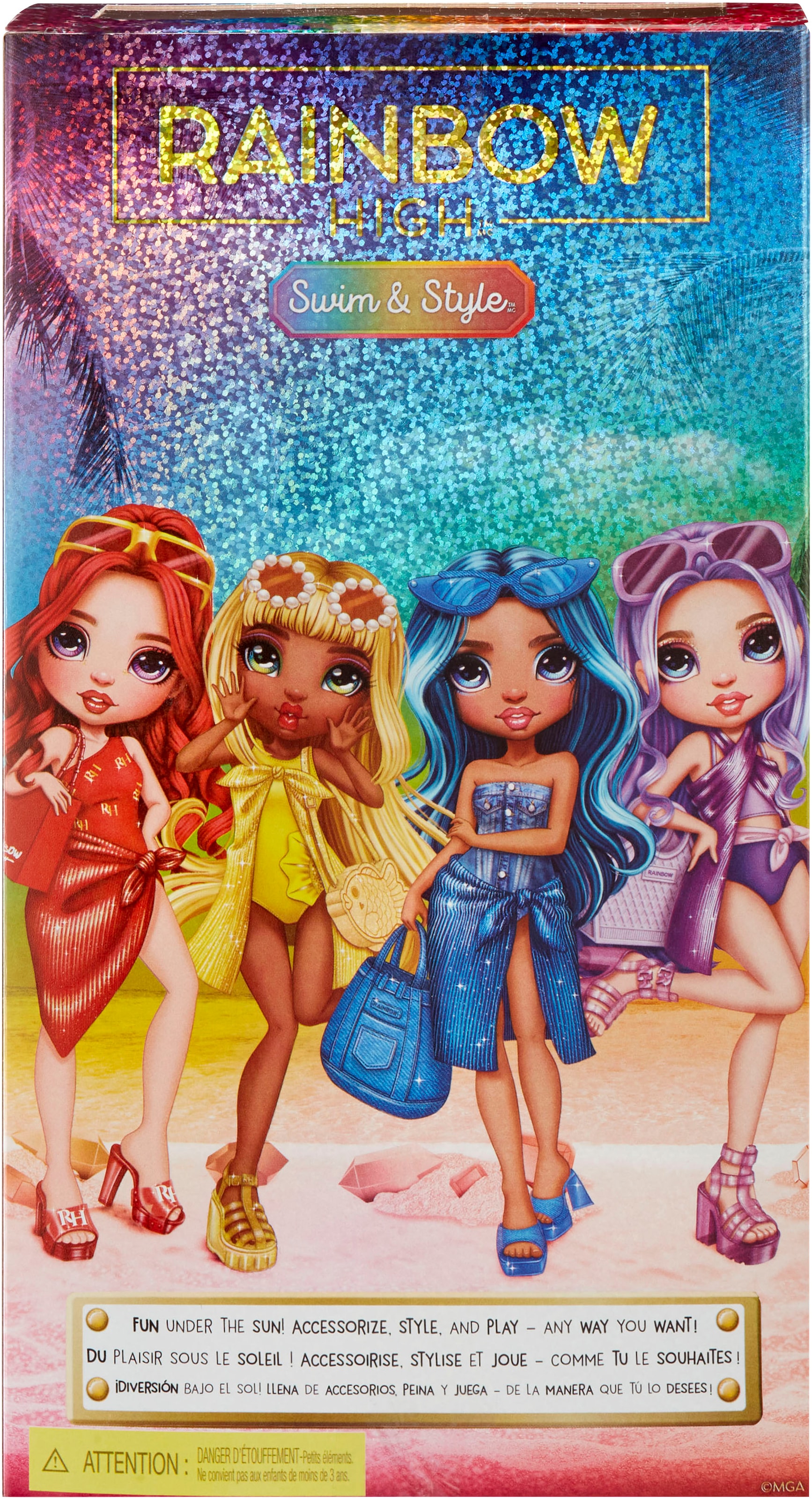 RAINBOW HIGH Poupée à habiller »Rainbow High Swim & Style Fashion Doll- Sunny (Yellow)«