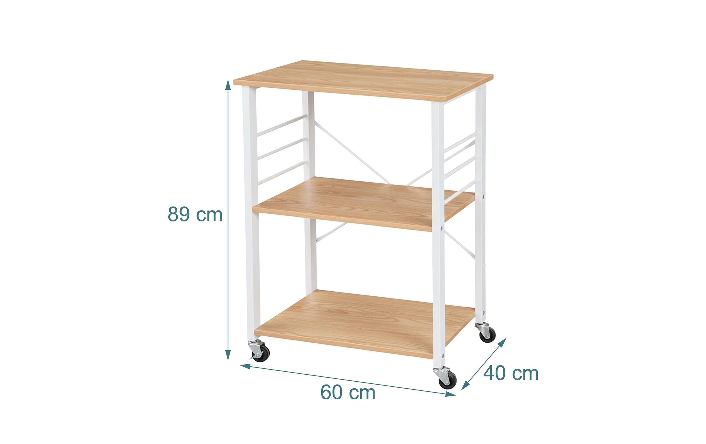 relaxdays Küchenwagen »89 x 60 x 40 cm«
