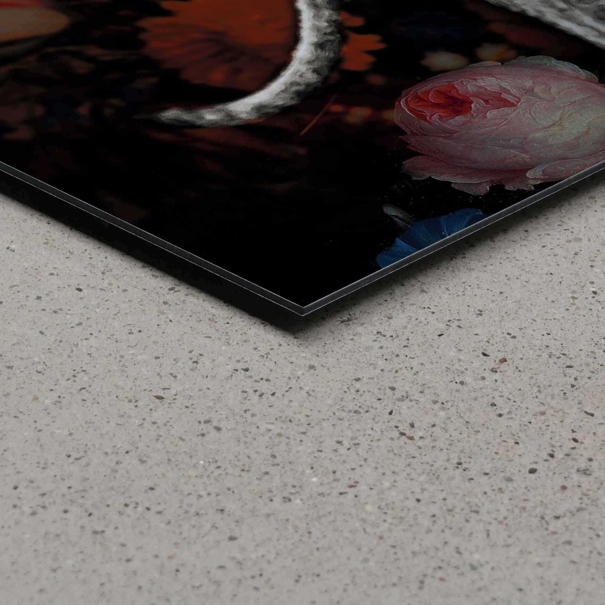 Reinders! Wandbild »Aluminium Wandbild Löwe in Blumen  de Heem - Kräftig - Farbenfroh« Löwen 1 Stk. tlg.