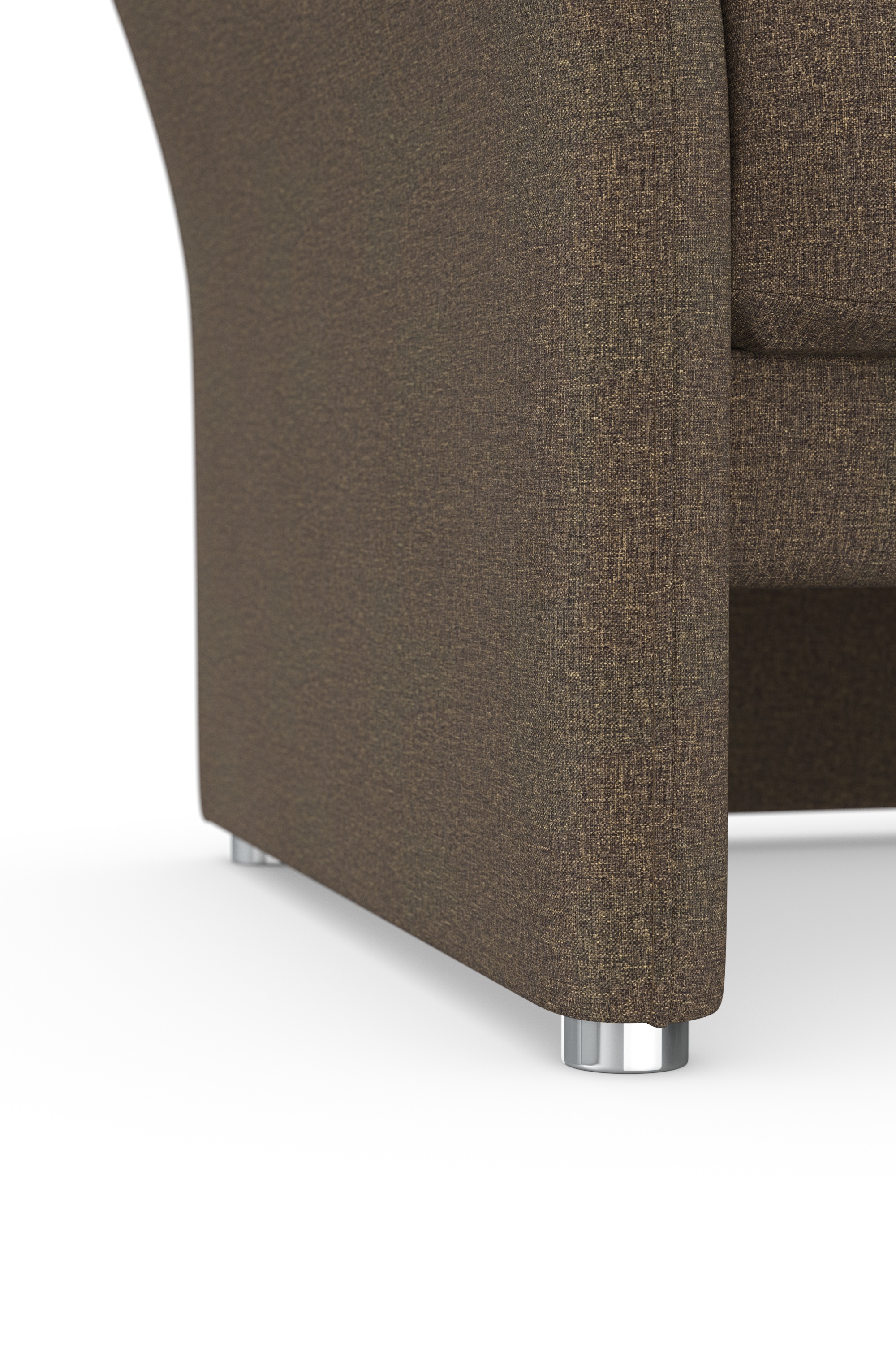 DOMO collection Fauteuil »Pina elegant und zeitloser Clubsessel, bequemer Cocktailsessel« Hoher Sitzkomfort, Feinstruktur, stone