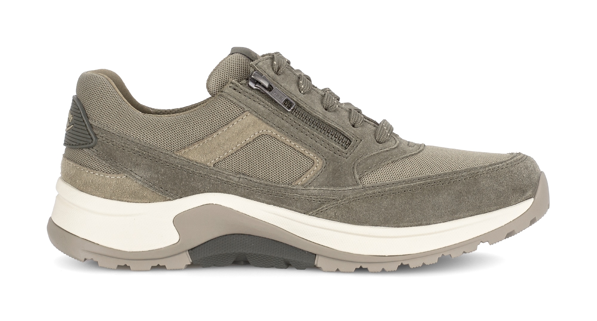 rollingsoft Baskets compensées  chaussure à lacets, chaussure basse, chaussure de loisirs, fermeture éclair extérieure, largeur G
