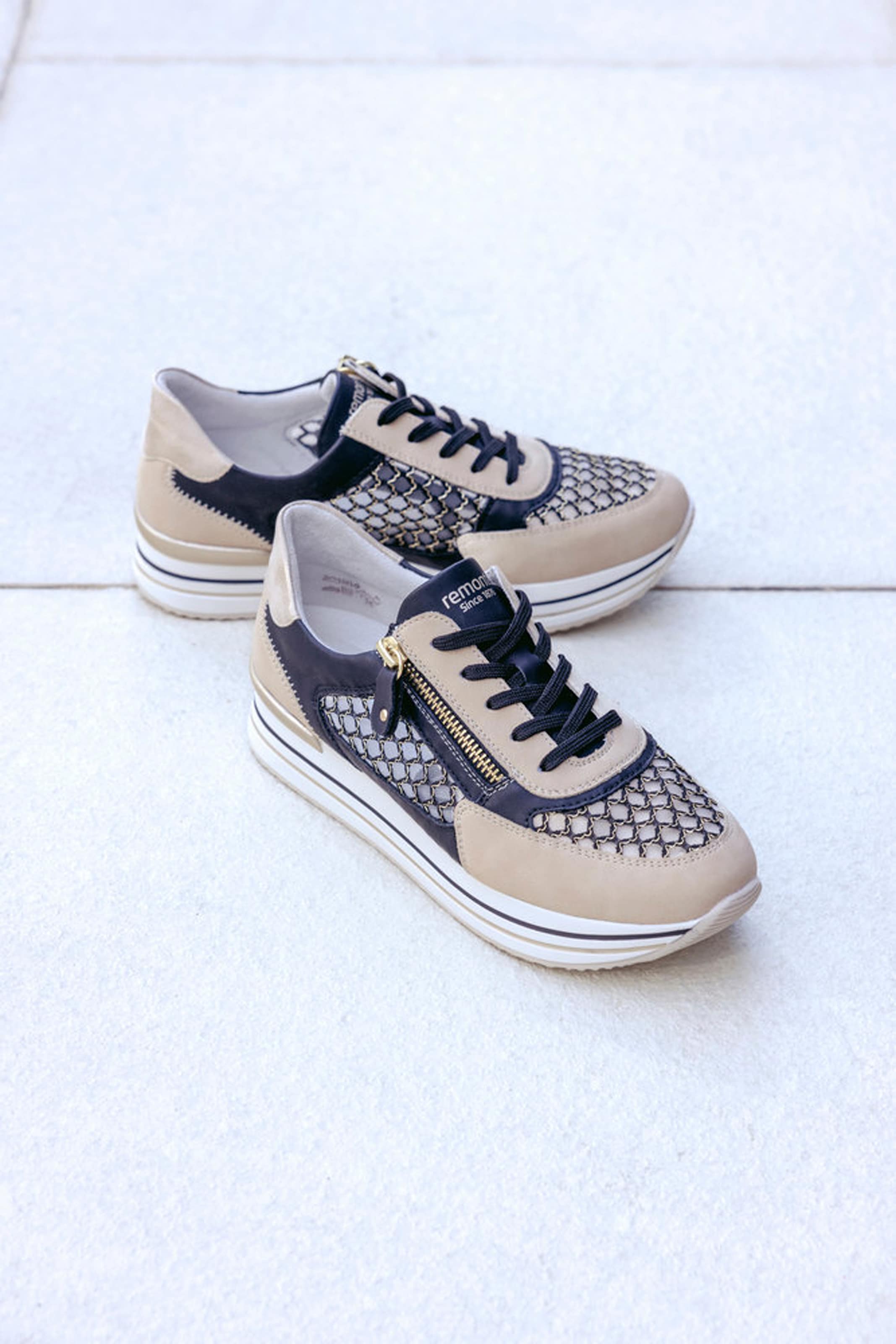 Remonte Plateausneaker  , Freiezitschuh, Halbschuh, Schnürschuh, vegan, Kontrastbesatz