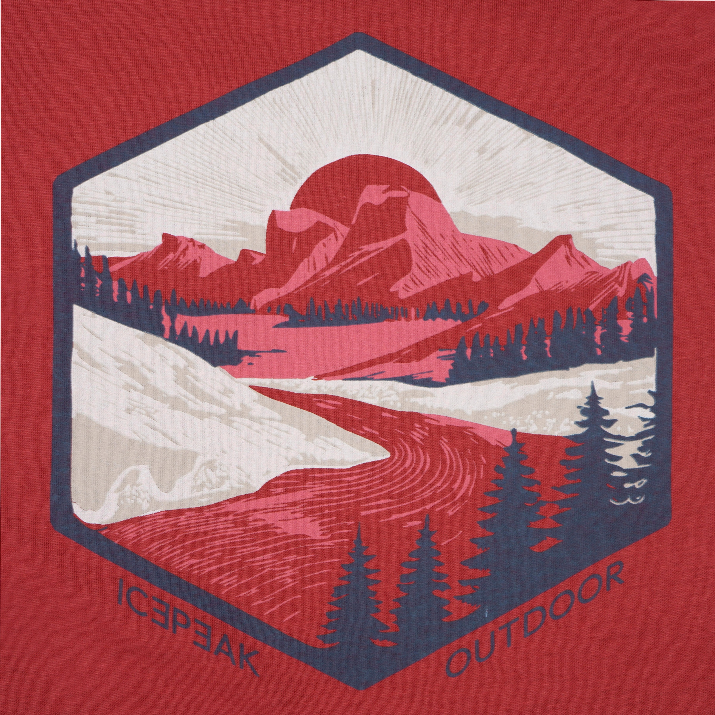Icepeak T-shirt »MOSBACH« avec imprimé, en coton, coupe classique de t-shirt