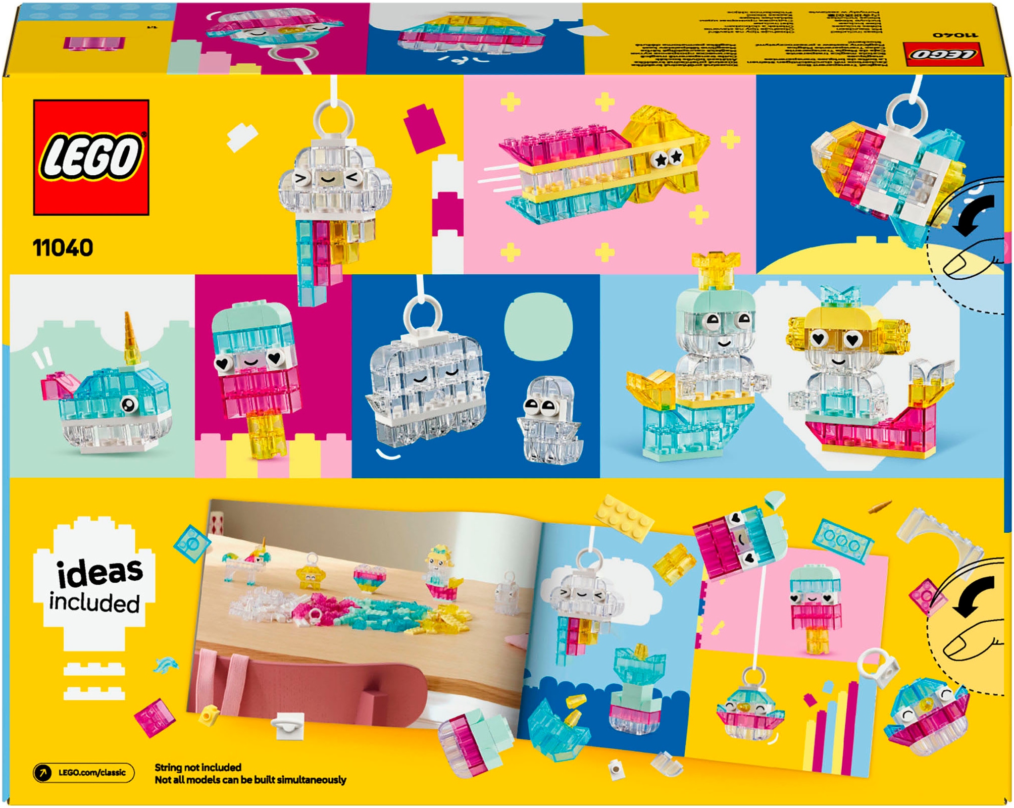 LEGO® Konstruktionsspielsteine »Zauberbox mit durchsichtigen Steinen (11040), LEGO® Classic« Made in Europe